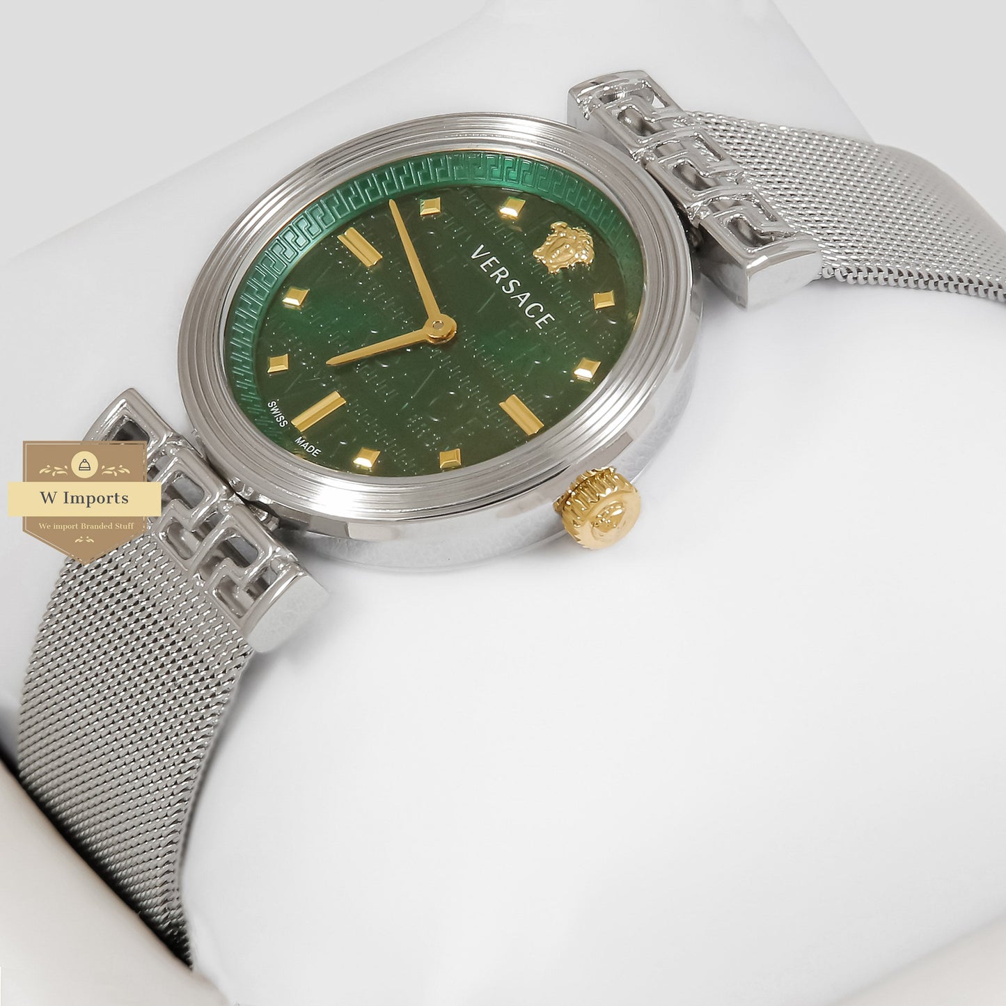 LATEST COLLECTION SILVER WITH GREEN DIAL LADIES WATCH