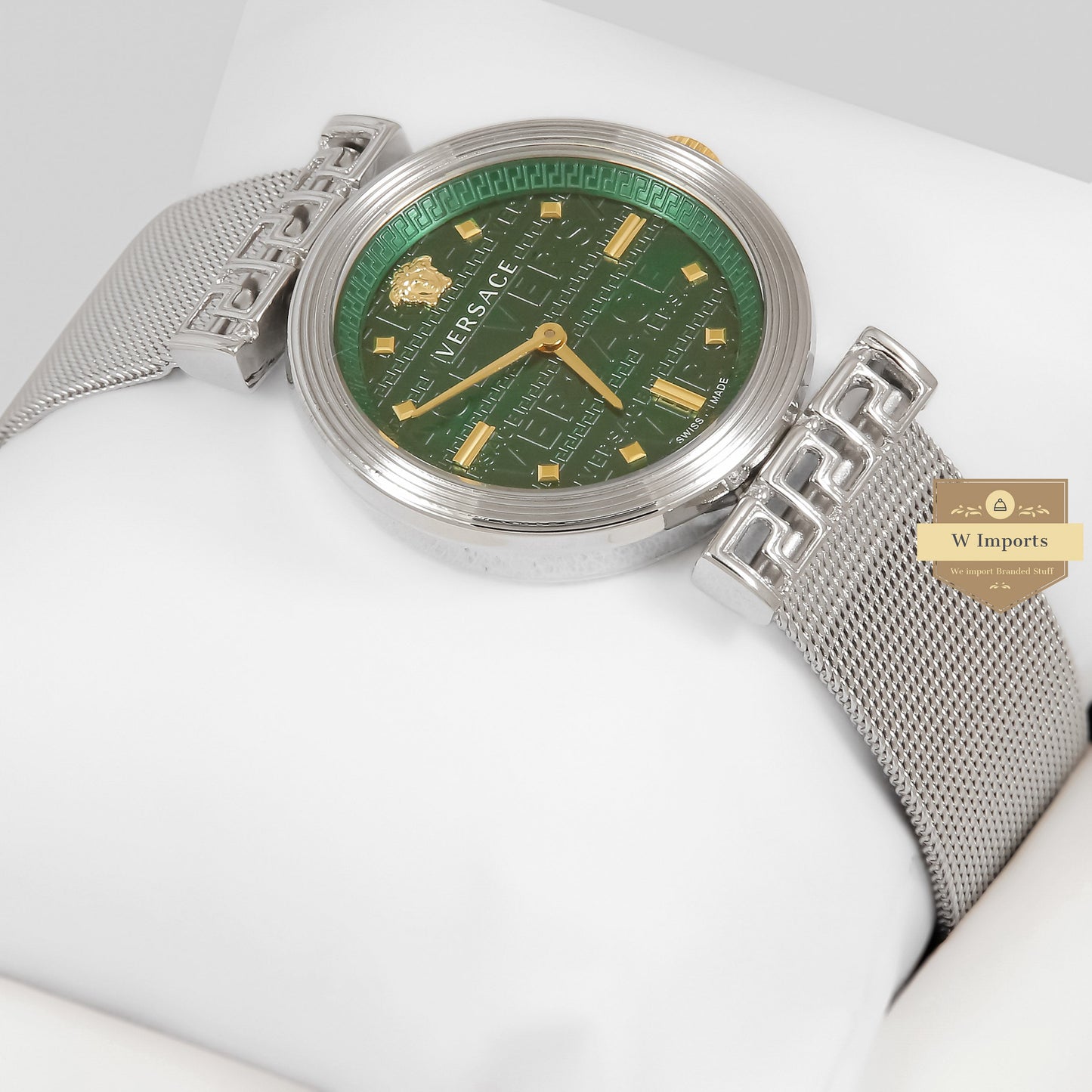 LATEST COLLECTION SILVER WITH GREEN DIAL LADIES WATCH