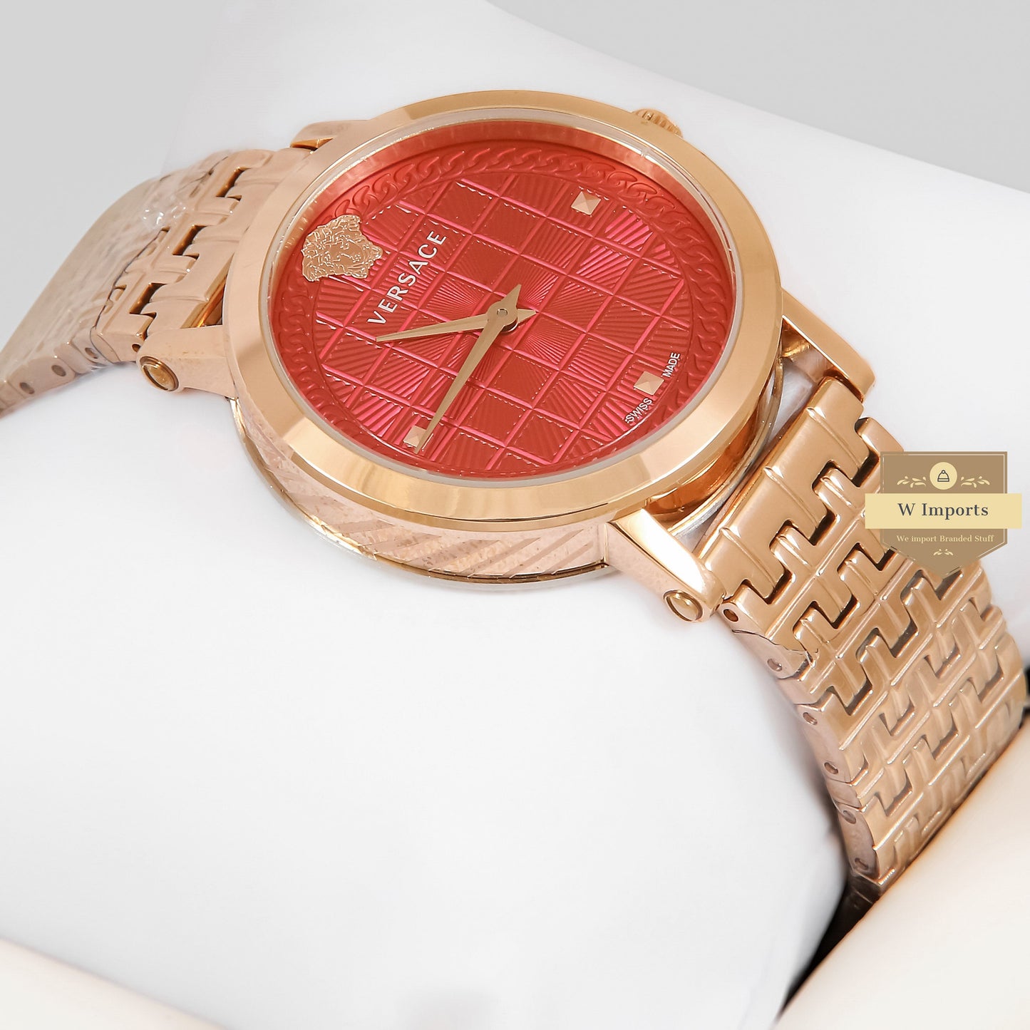 LATEST COLLECTION ROSE GOLD WITH RED DIAL LADIES WATCH