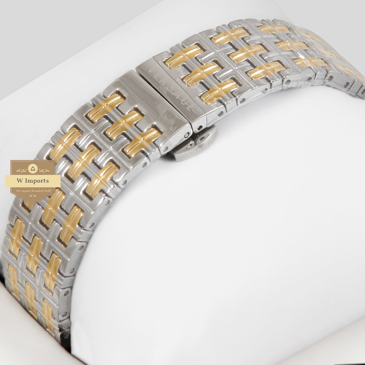 LATEST COLLECTION TWO TONE YELLOW GOLD WITH WHITE DIAL LADIES WATCH