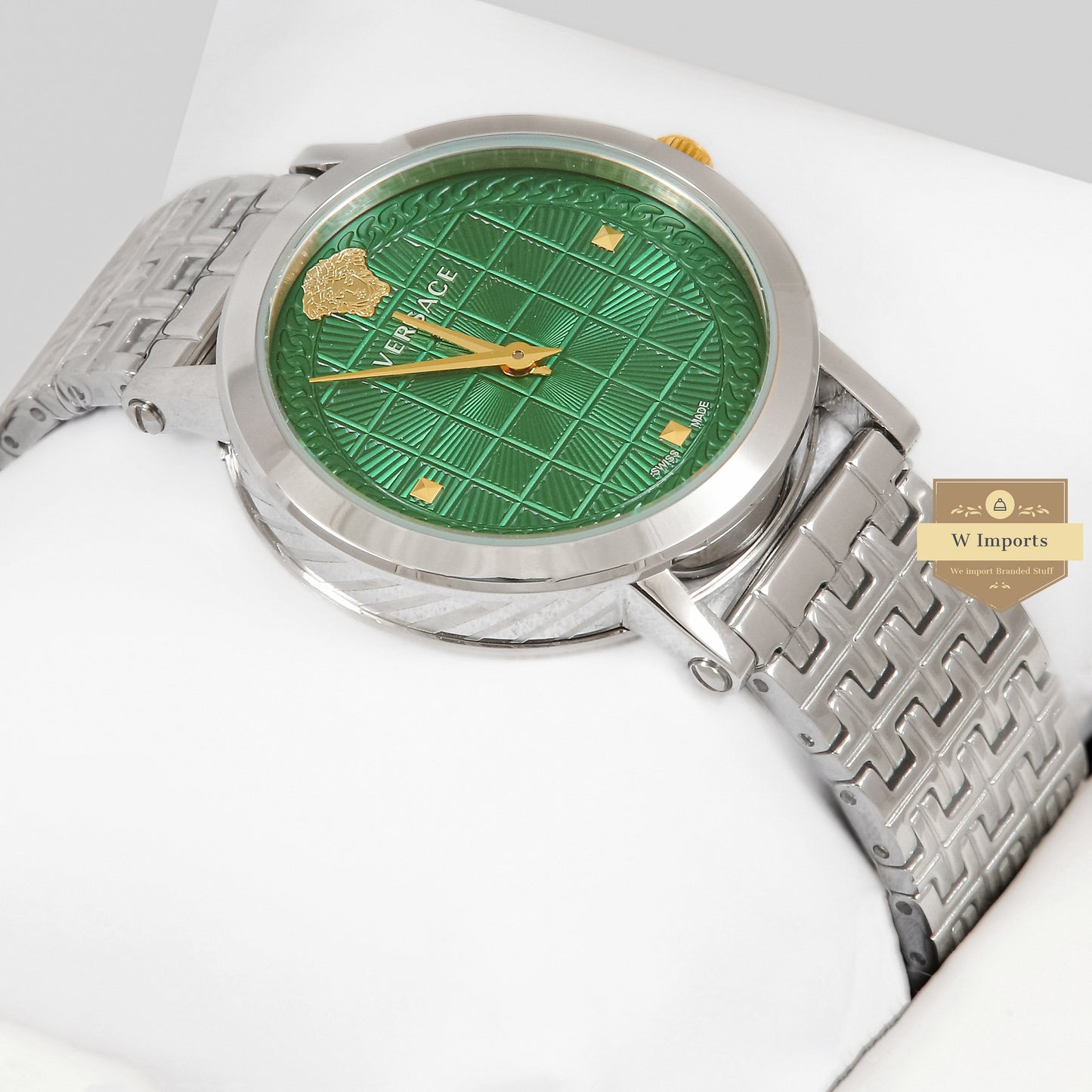 LATEST COLLECTION SILVER WITH GREEN DIAL LADIES WATCH