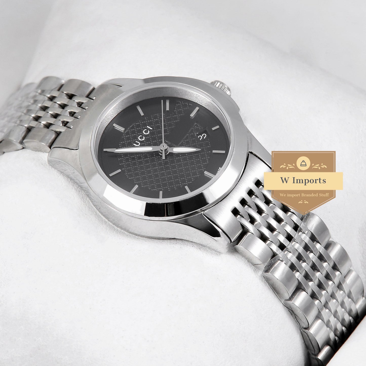 Latest Collection Silver With Black Dial Ladies Watch