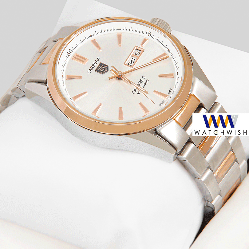 LATEST COLLECTION TWO TONE ROSE GOLD WITH WHITE DIAL AUTOMATIC WATCH