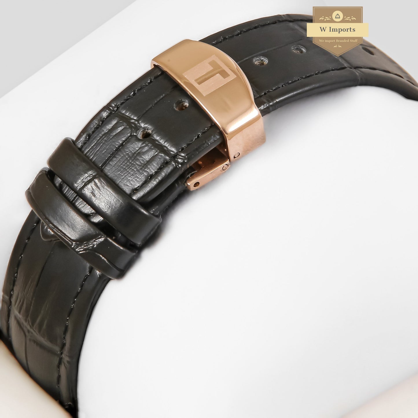 LATEST COLLECTION SILVER CASE WITH BLACK DIAL & LEATHER STRAP
