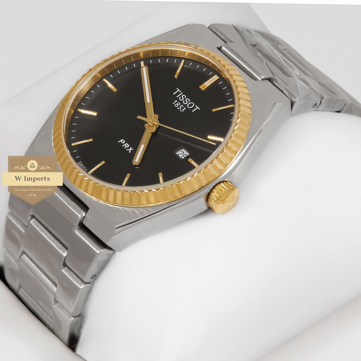 LATEST COLLECTION PRX SILVER WITH BLACK DIAL WATCH