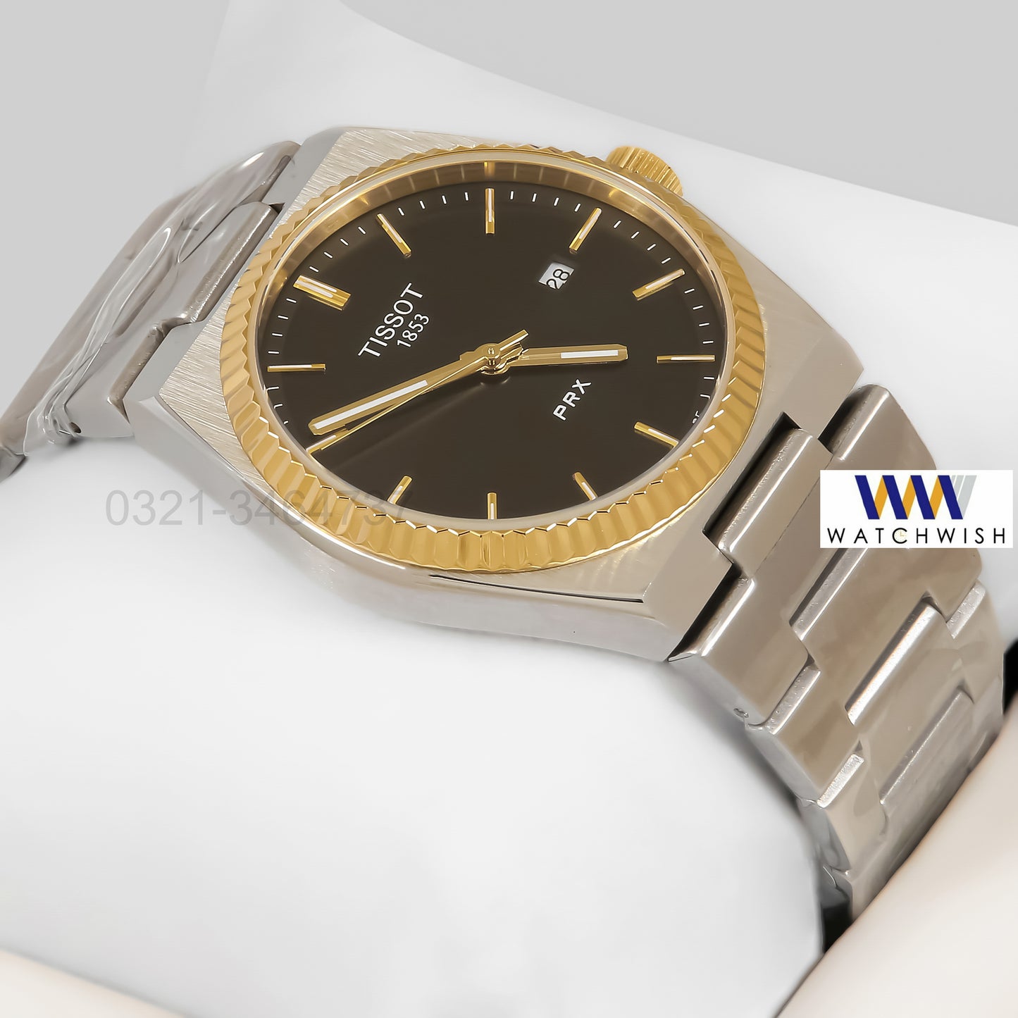LATEST COLLECTION PRX SILVER WITH BLACK DIAL WATCH