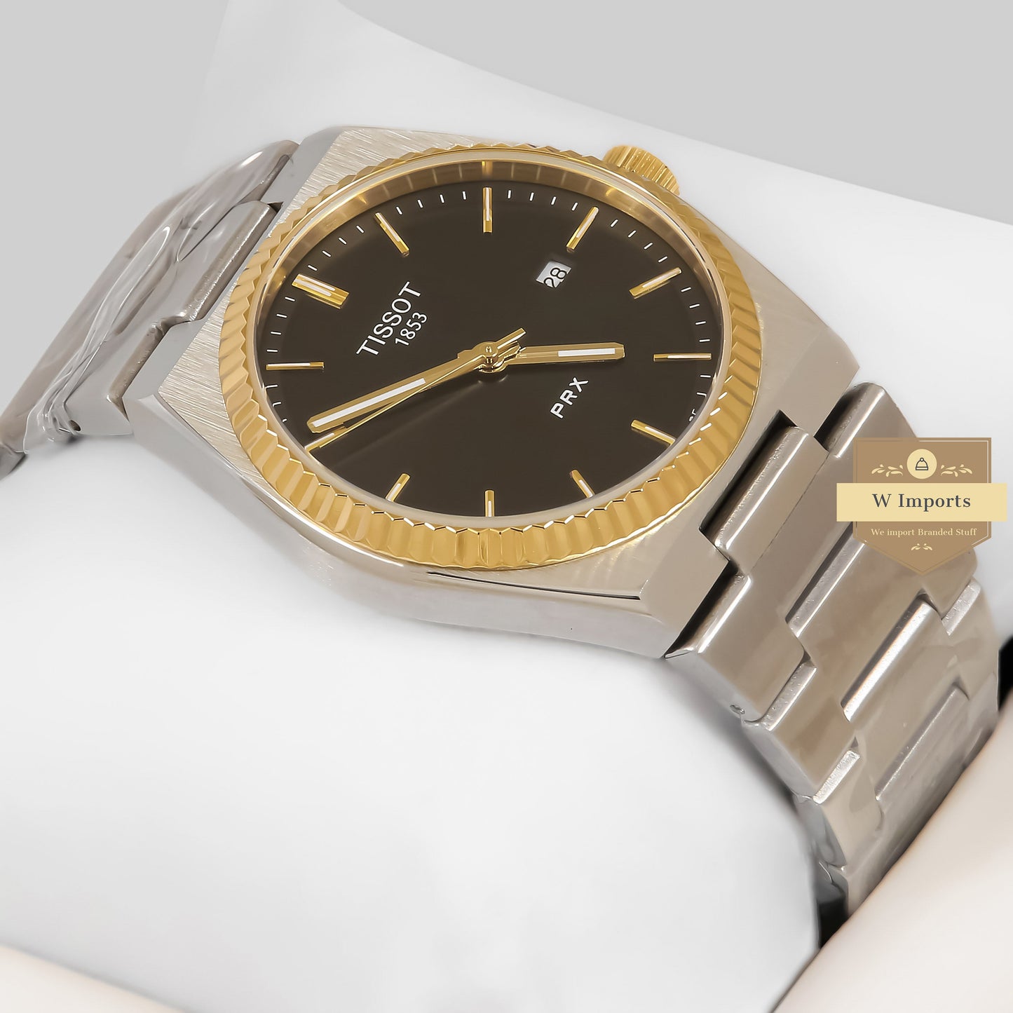 LATEST COLLECTION PRX SILVER WITH BLACK DIAL WATCH