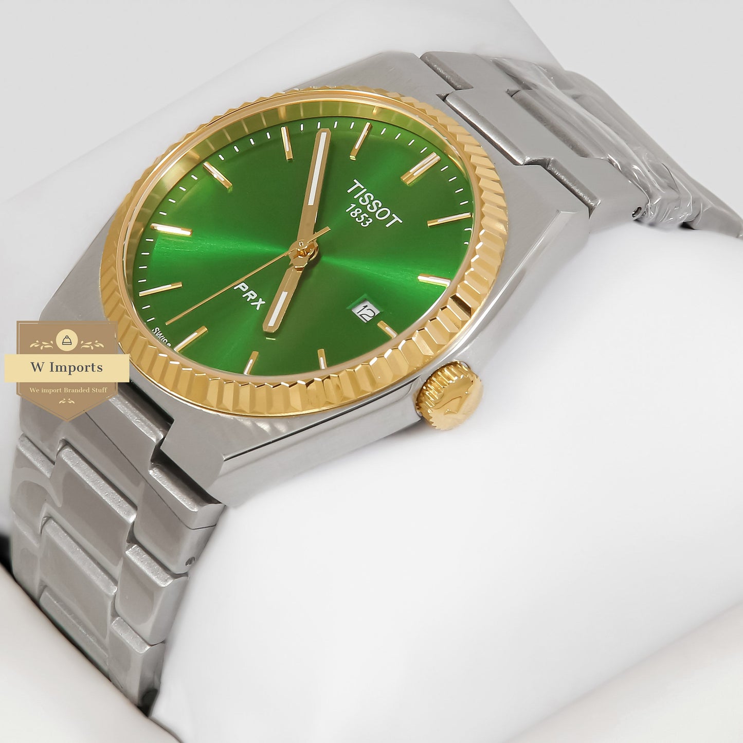 LATEST COLLECTION PRX SILVER WITH GREEN DIAL WATCH