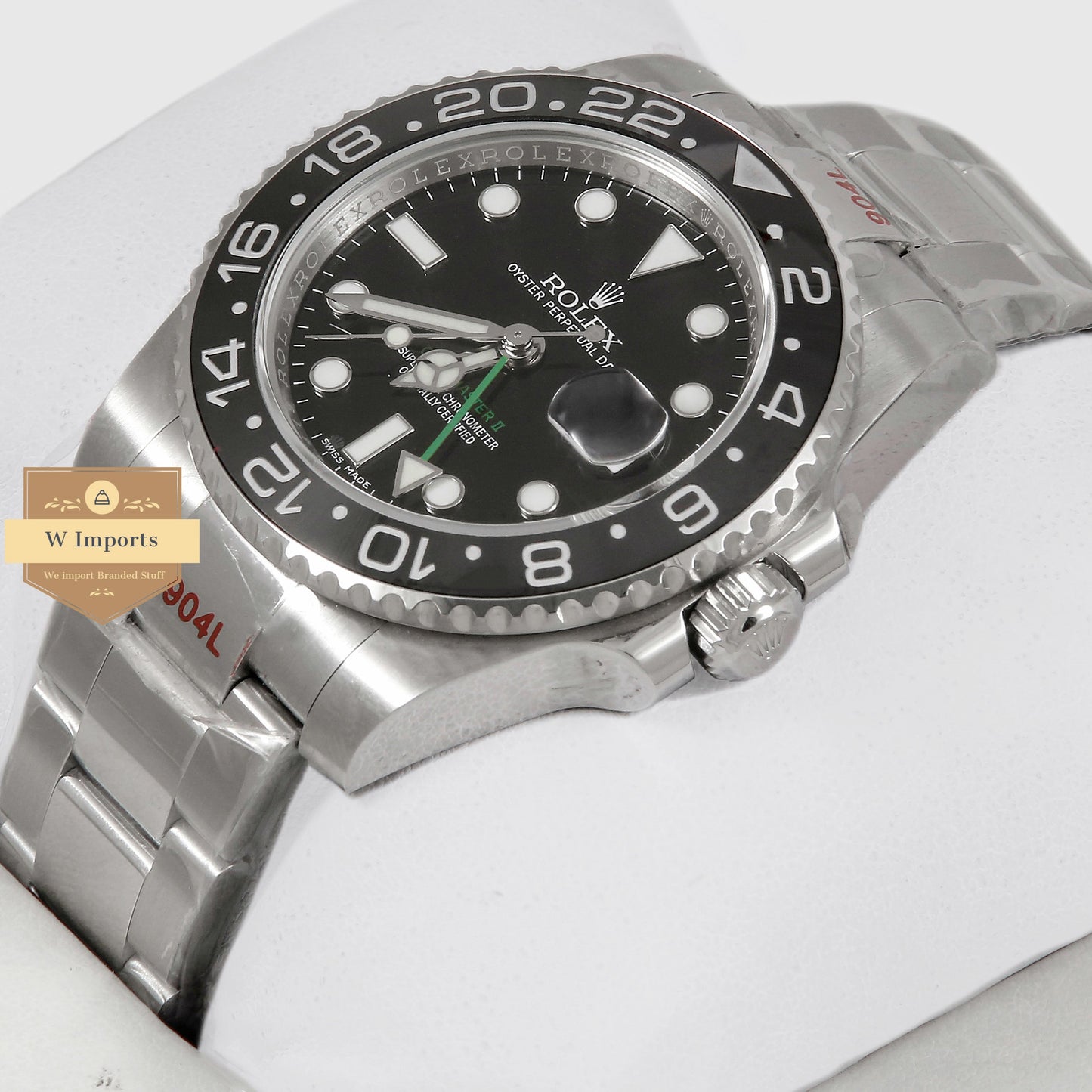 Latest Collection GMT 40 Silver With Black Dial Automatic Watch EW Made