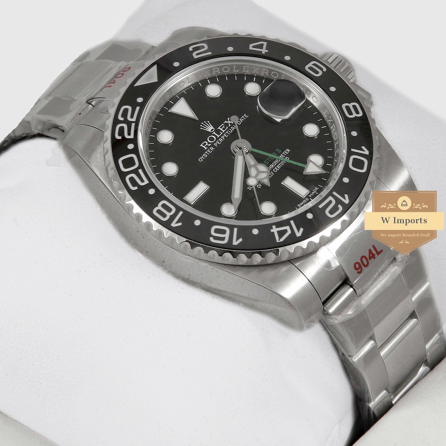 Latest Collection GMT 40 Silver With Black Dial Automatic Watch EW Made
