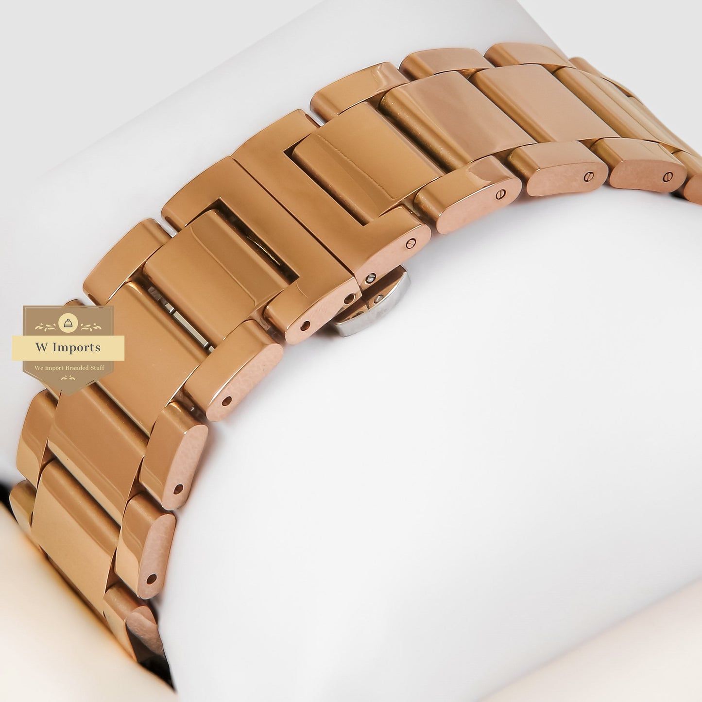 LATEST COLLECTION CHRONOGRAPH ROSE GOLD WITH BLACK DIAL CHAIN WATCH