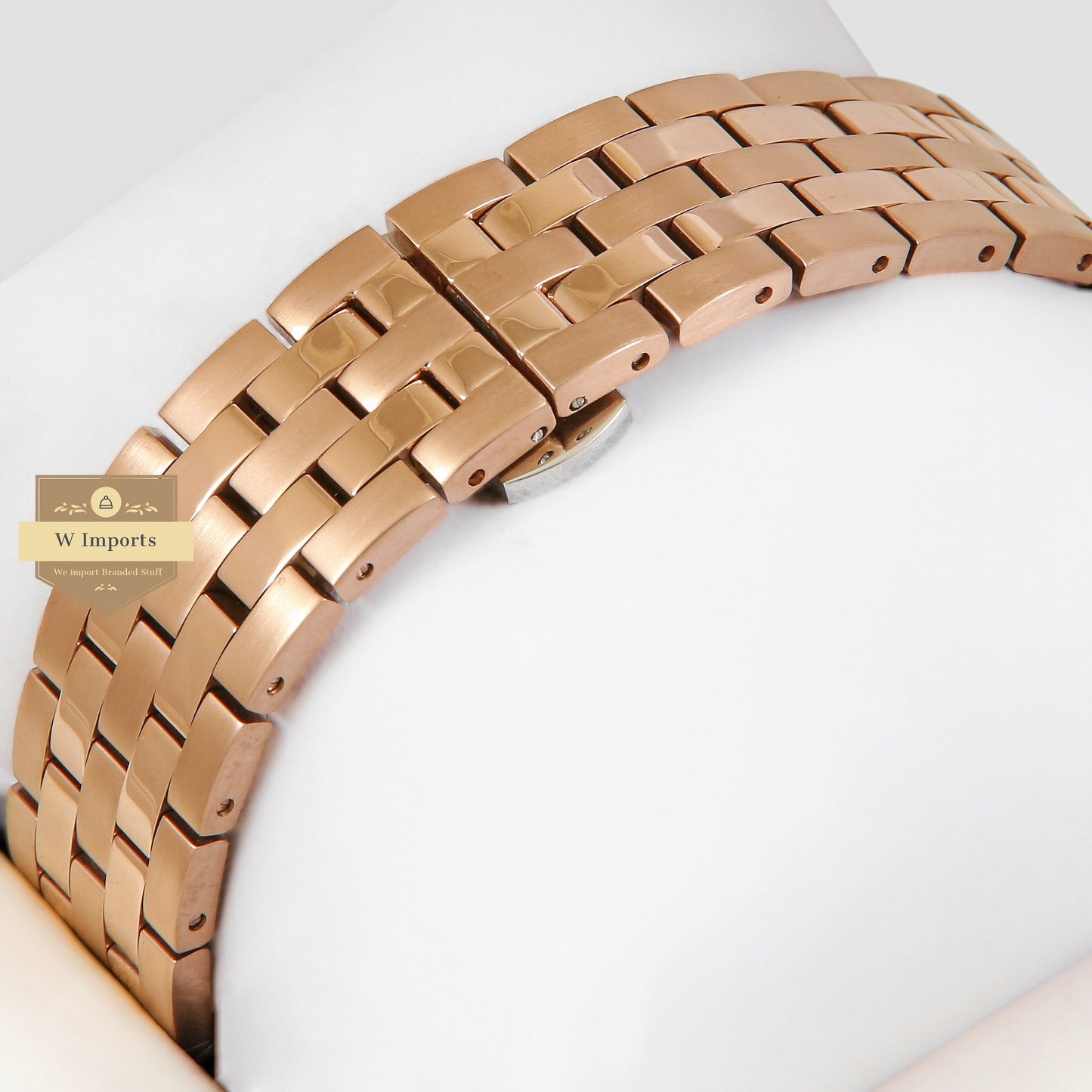 LATEST COLLECTION ROSE GOLD WITH WHITE DIAL CHAIN WATCH
