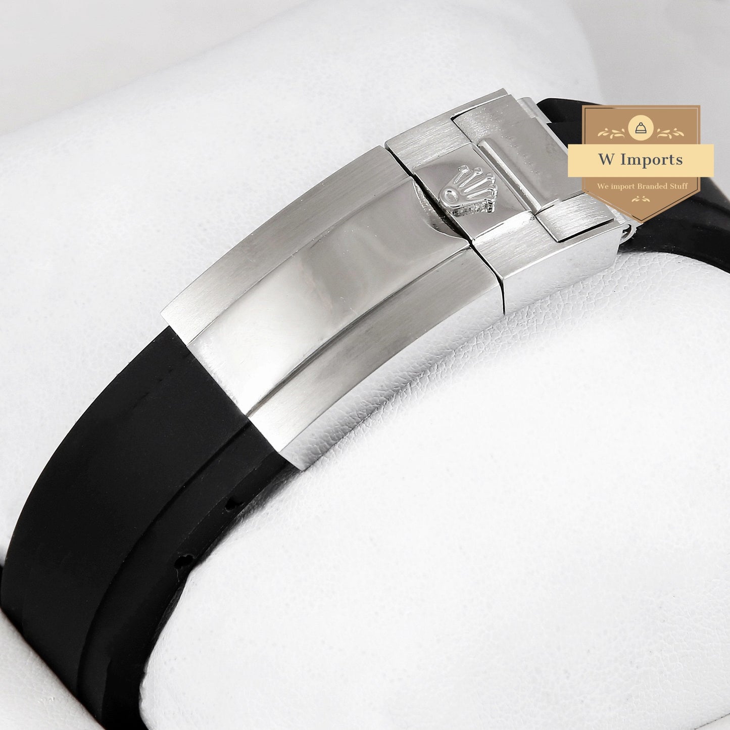 Latest Collection 42 Silver & Black Case With Black Dial & PVC Rubber Strap Automatic Watch ZR Factory