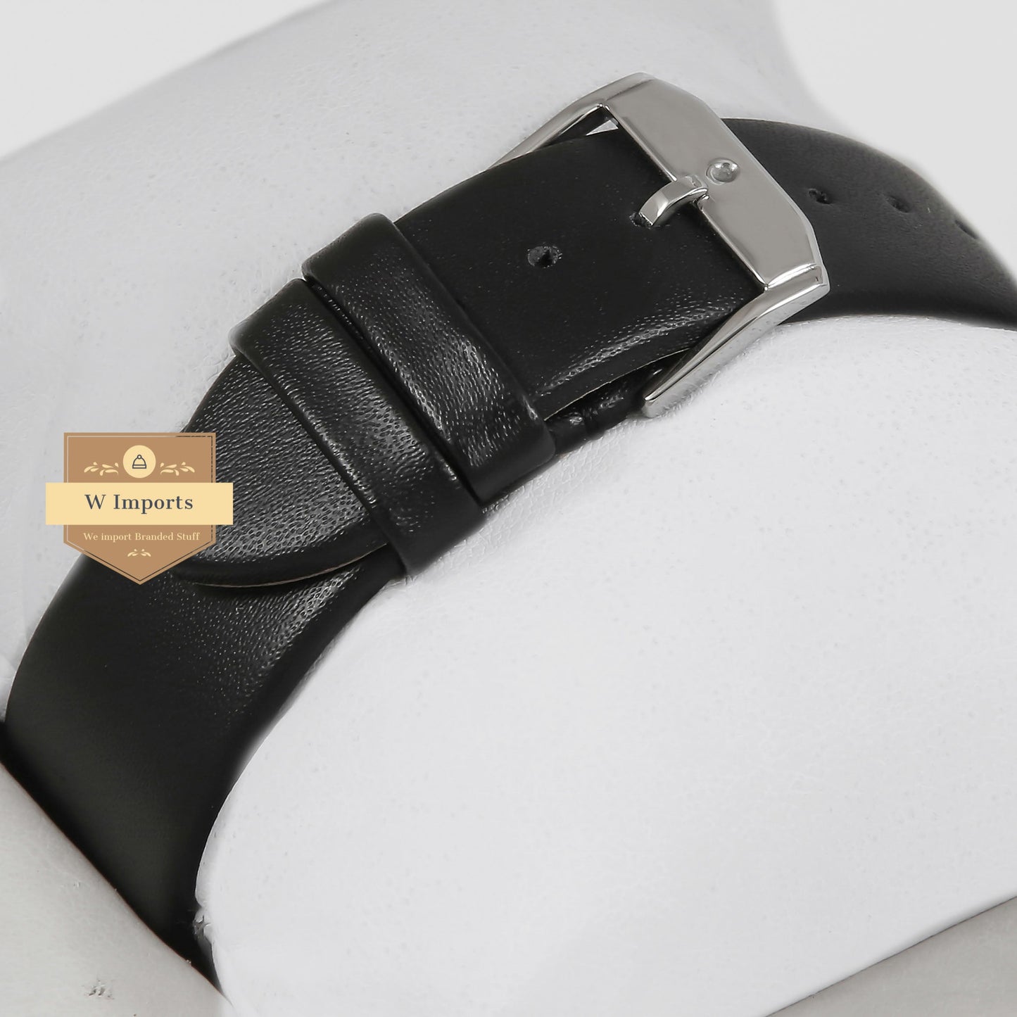 Latest Collection Silver With Black Dial & Leather Strap For Men