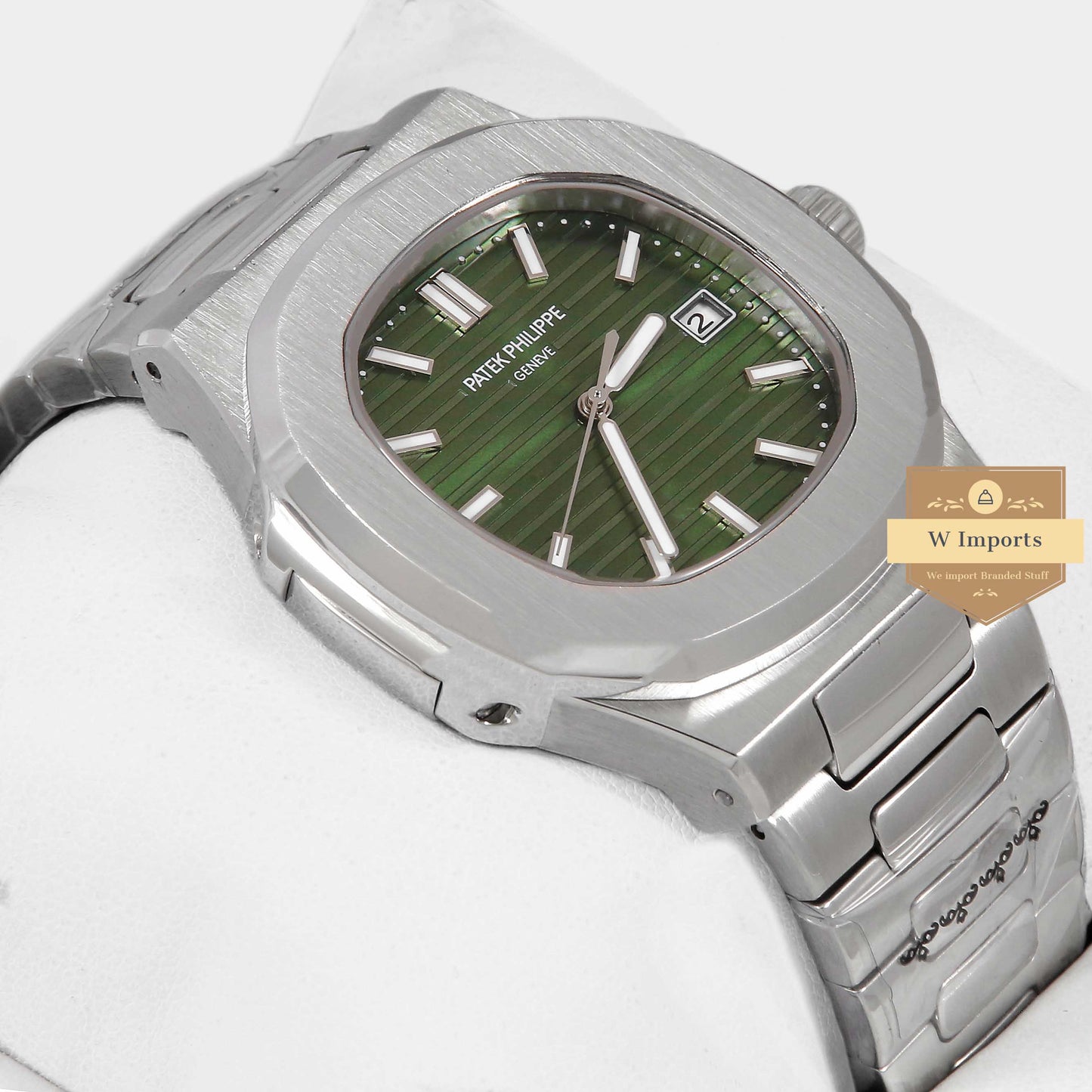Latest Collection Silver With Green Dial Automatic Watch