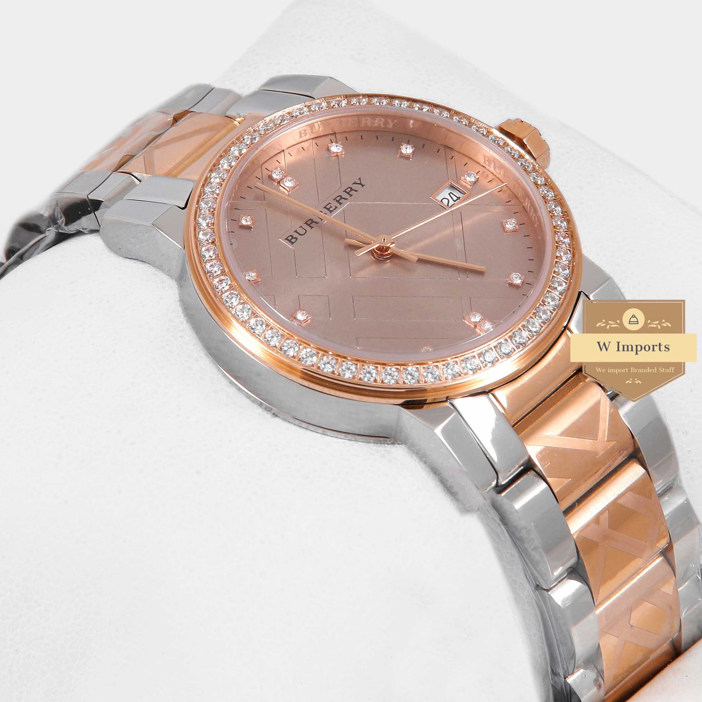 Latest Collection Two Tone Rose Gold With Bownn Dial Ladies Watch