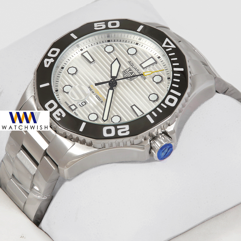 Latest Collection Calibre 7 300m/1000ft All Silver With White Dial