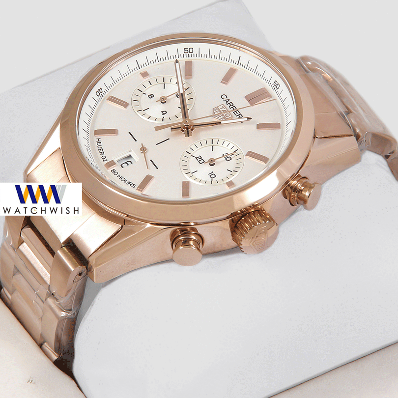 Latest Collection Chronograph Rose Gold With White Dial
