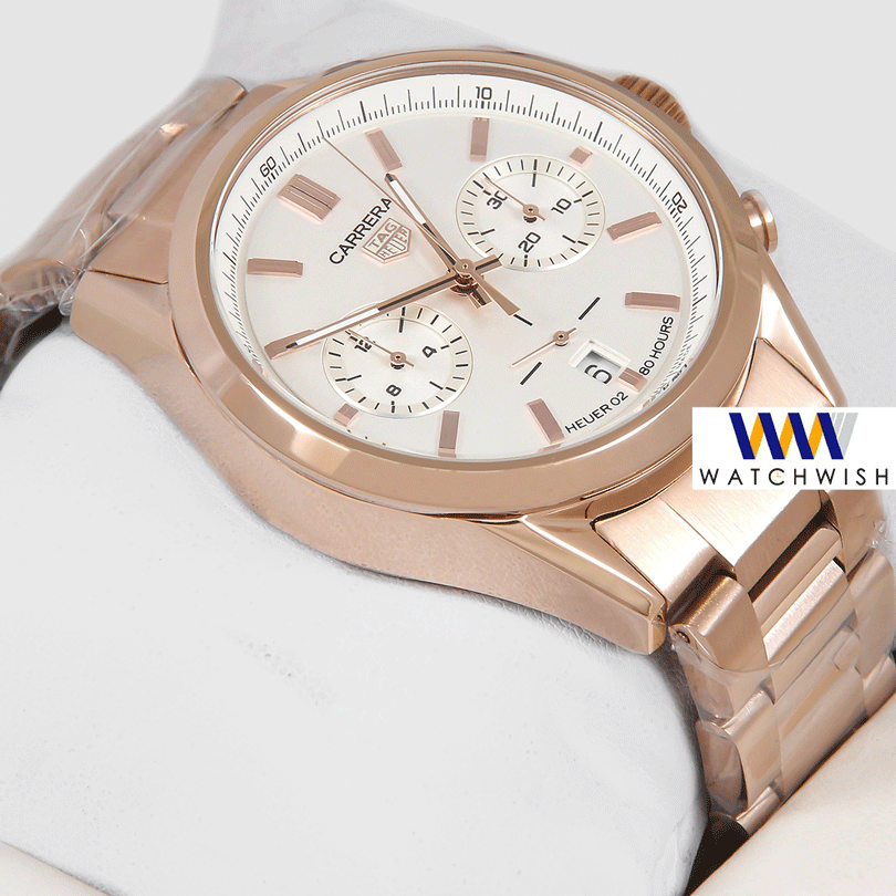 Latest Collection Chronograph Rose Gold With White Dial