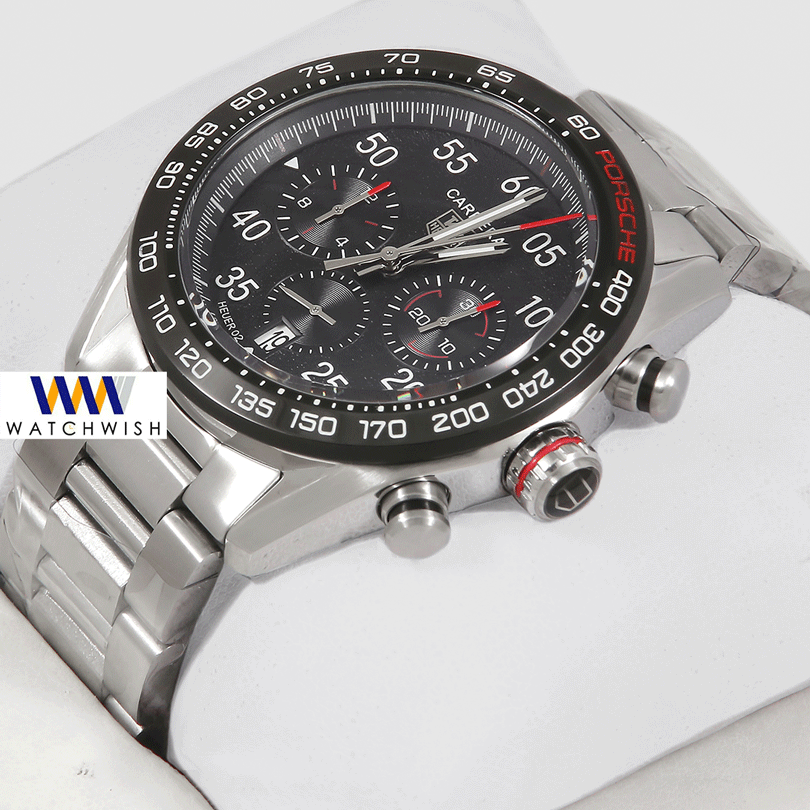 Latest Collection Chronograph Silver With Black Dial & Bezel