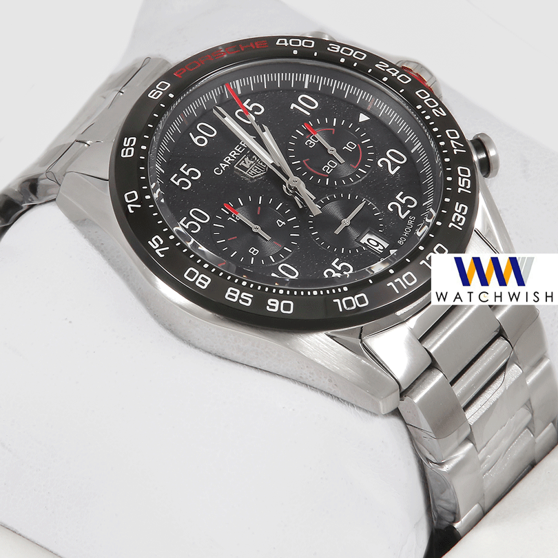 Latest Collection Chronograph Silver With Black Dial & Bezel