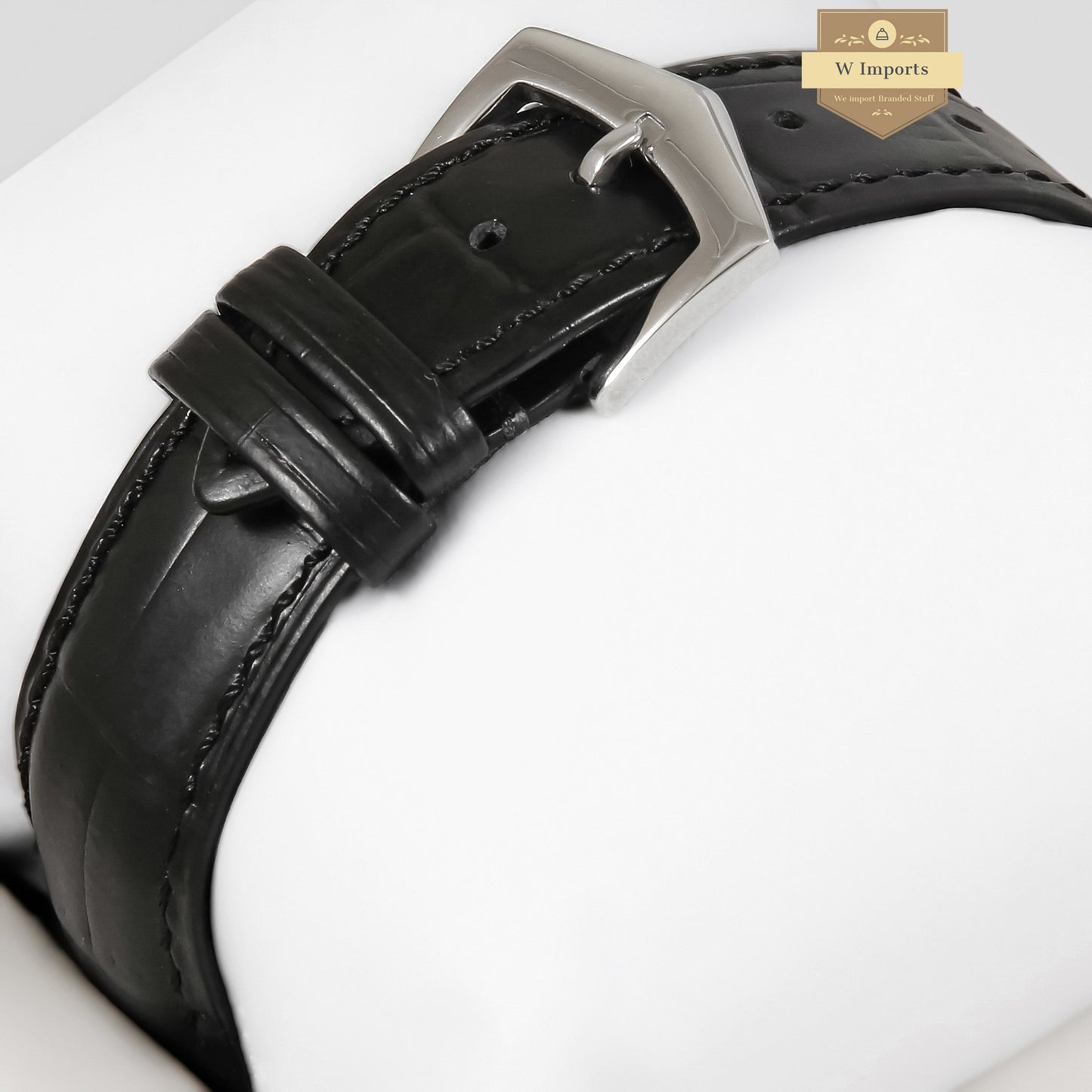 LATEST COLLECTION SILVER CASE WITH WHITE DIAL & BLACK LEATHER STRAP