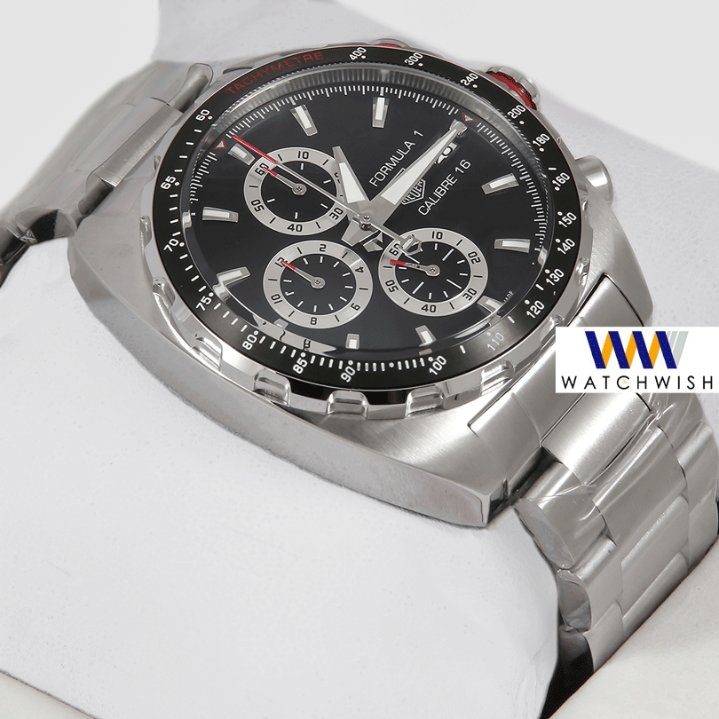 Latest Collection Chronograph Silver With Black Dial & Bezel