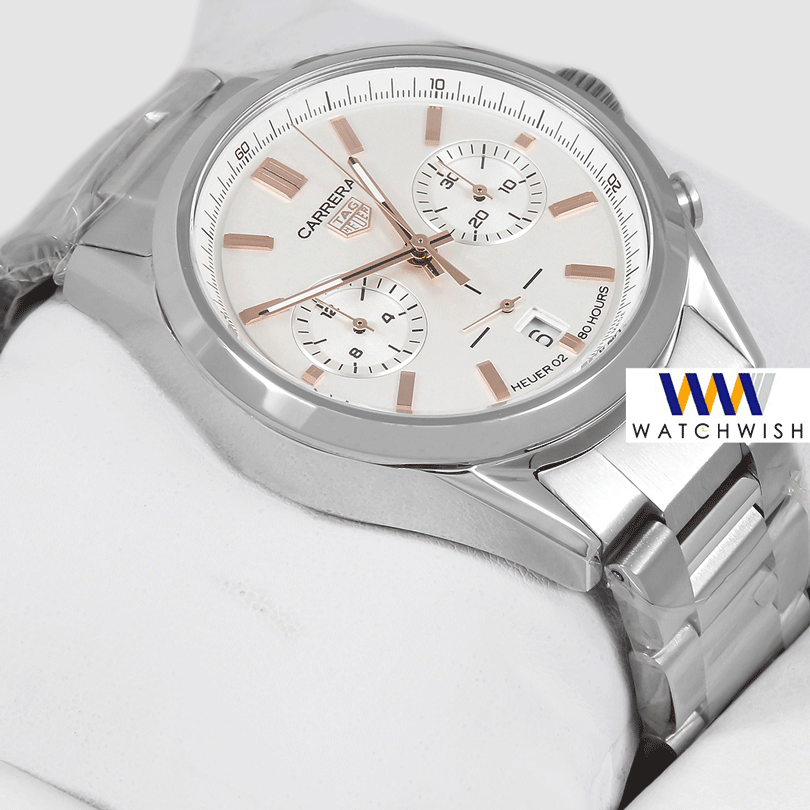 Latest Collection Chronograph Silver Chain With White Dial
