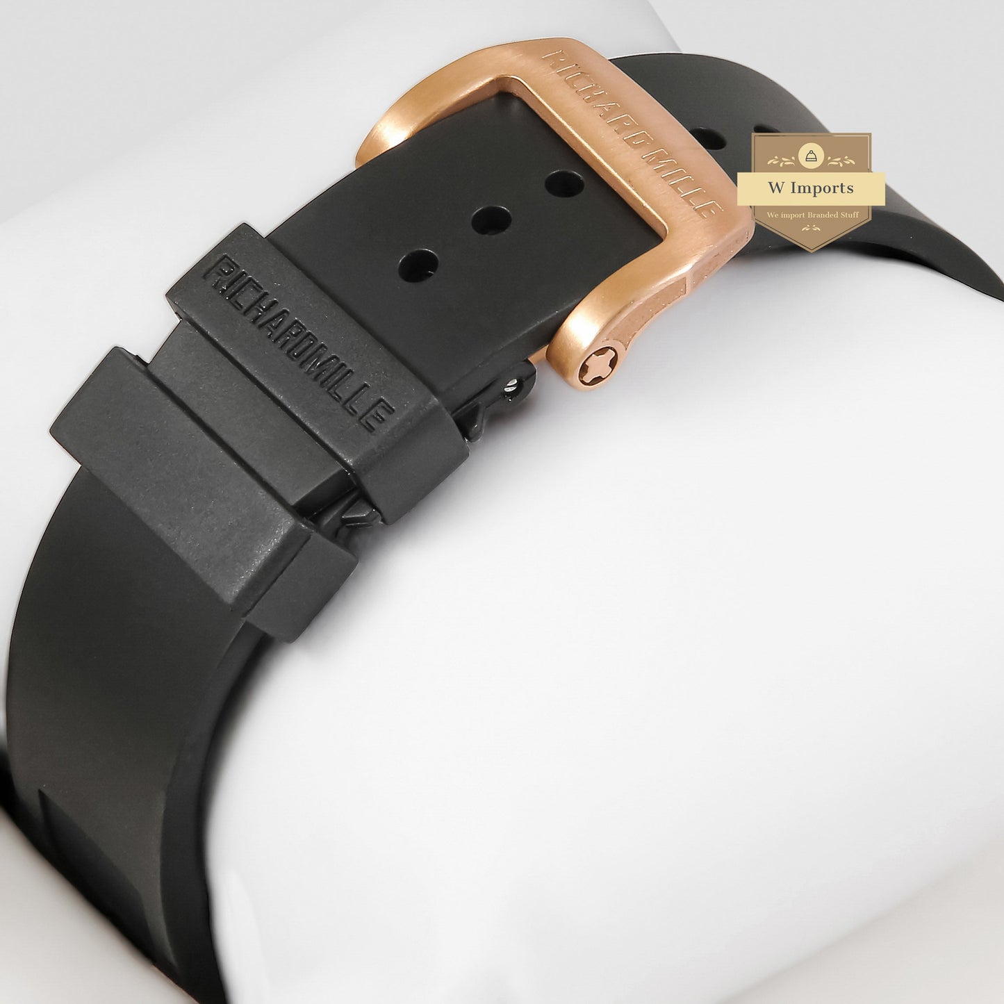 Latest Collection Chronograph Rose Gold With Black Rubber Strap Automatic Watch