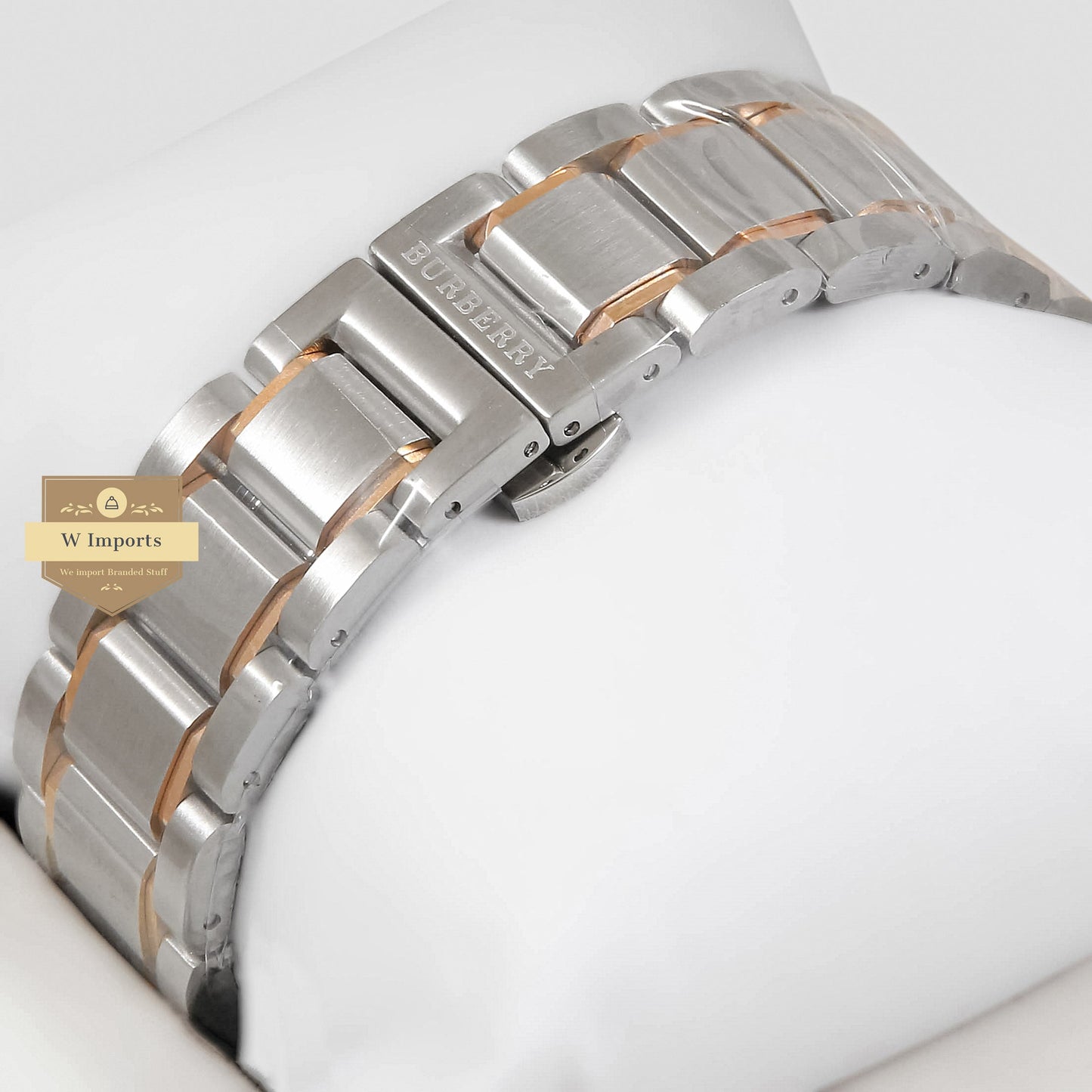 Latest Collection Silver & Rose Gold Watch With White Dial Ladies watch