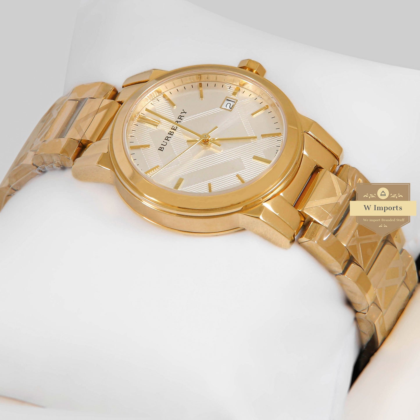 LATEST COLLECTION YELLOW GOLD WITH SILVER DIAL LADIES WATCH
