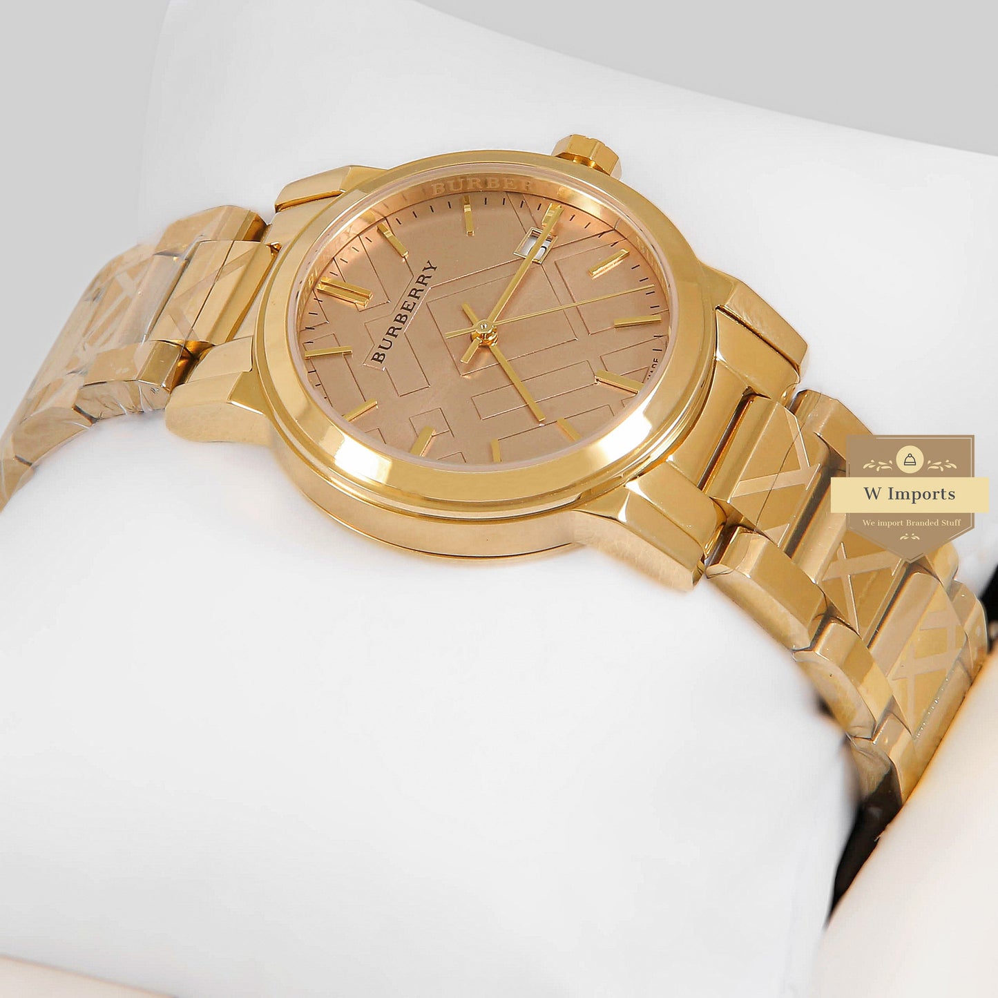LATEST COLLECTION YELLOW GOLD WITH BROWN DIAL LADIES WATCH