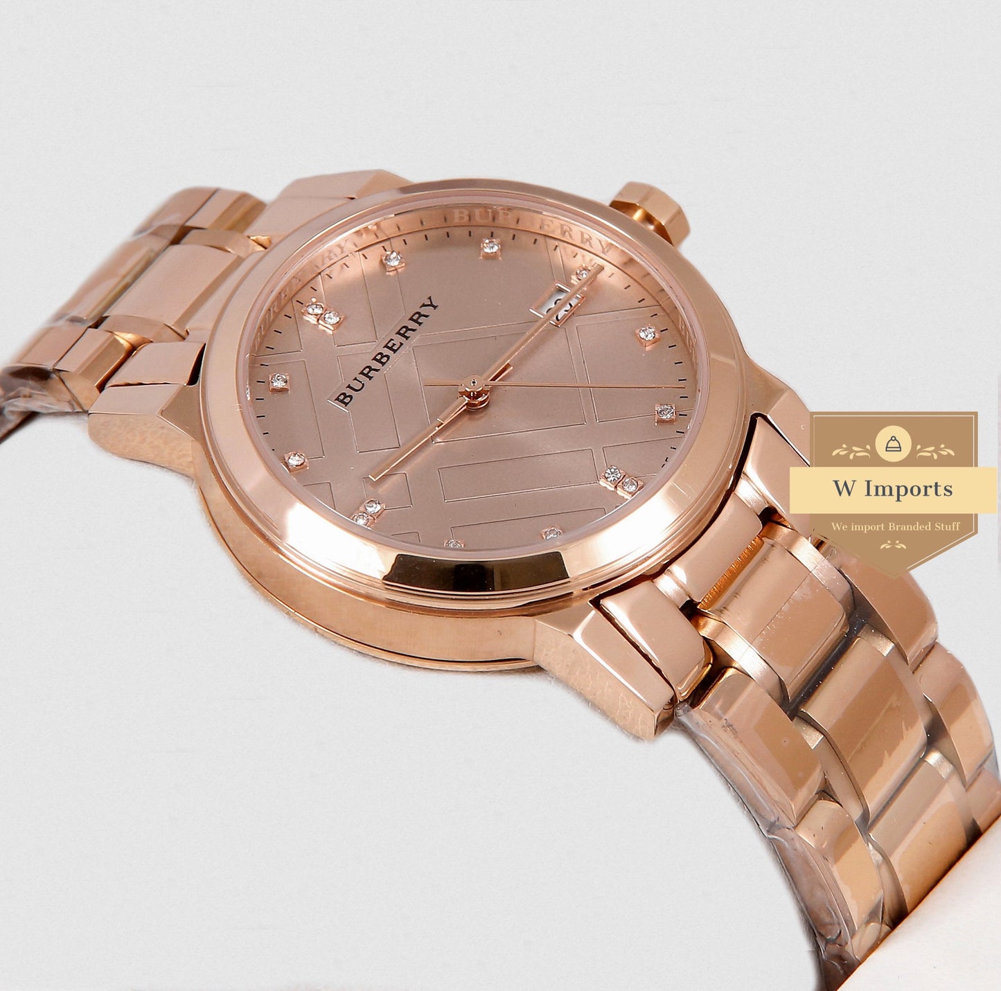 Latest Collection All Rose Gold With Stone Figure Ladies Watch