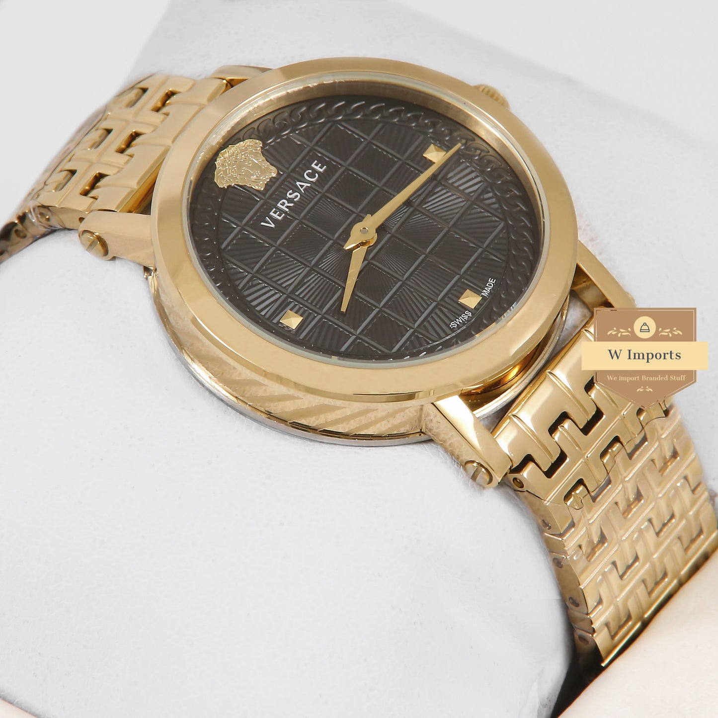 Latest Collection Yellow Gold With Black Dial Ladies Watch