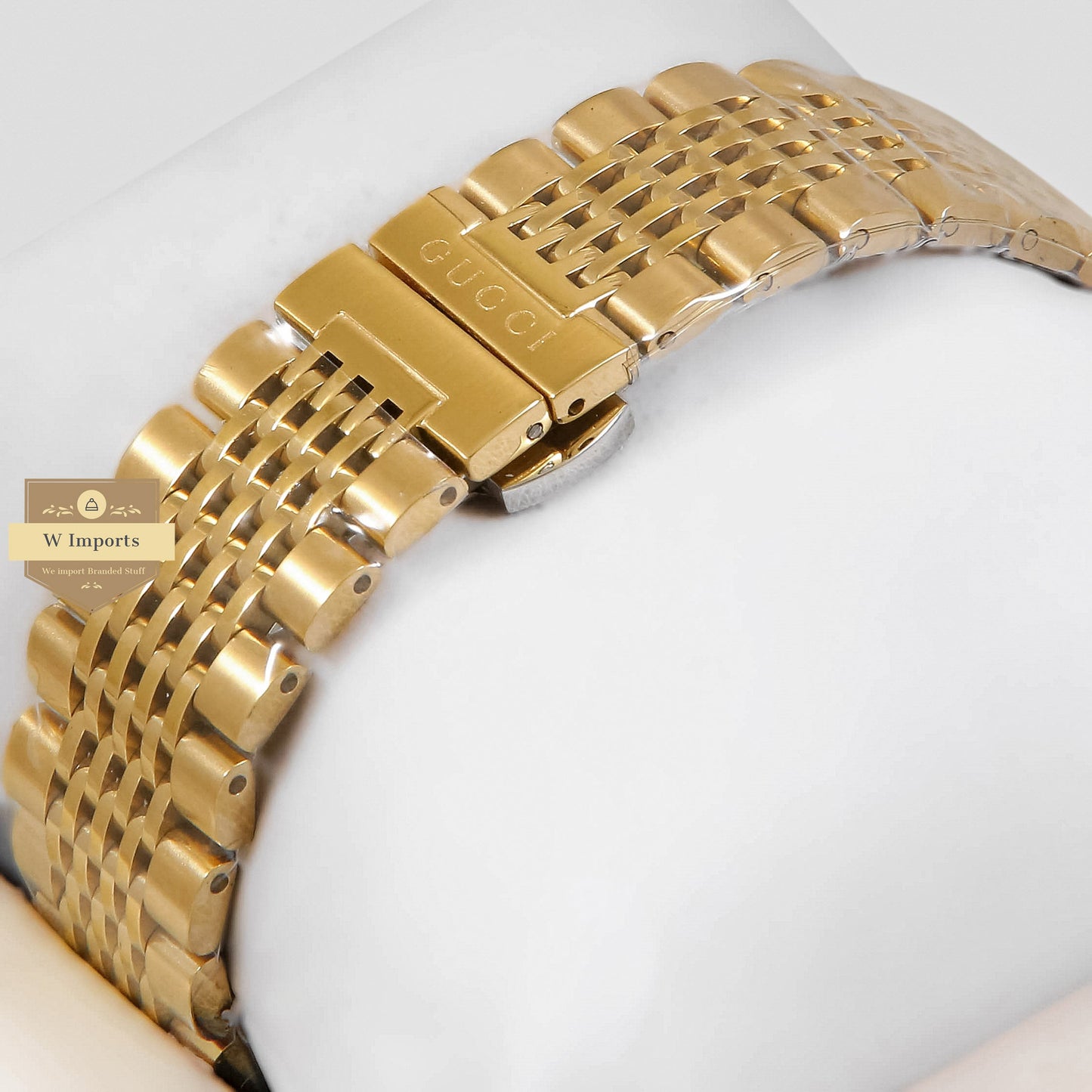 LATEST COLLECTION YELLOW GOLD WITH GREY DIAL & STONE FIGURE