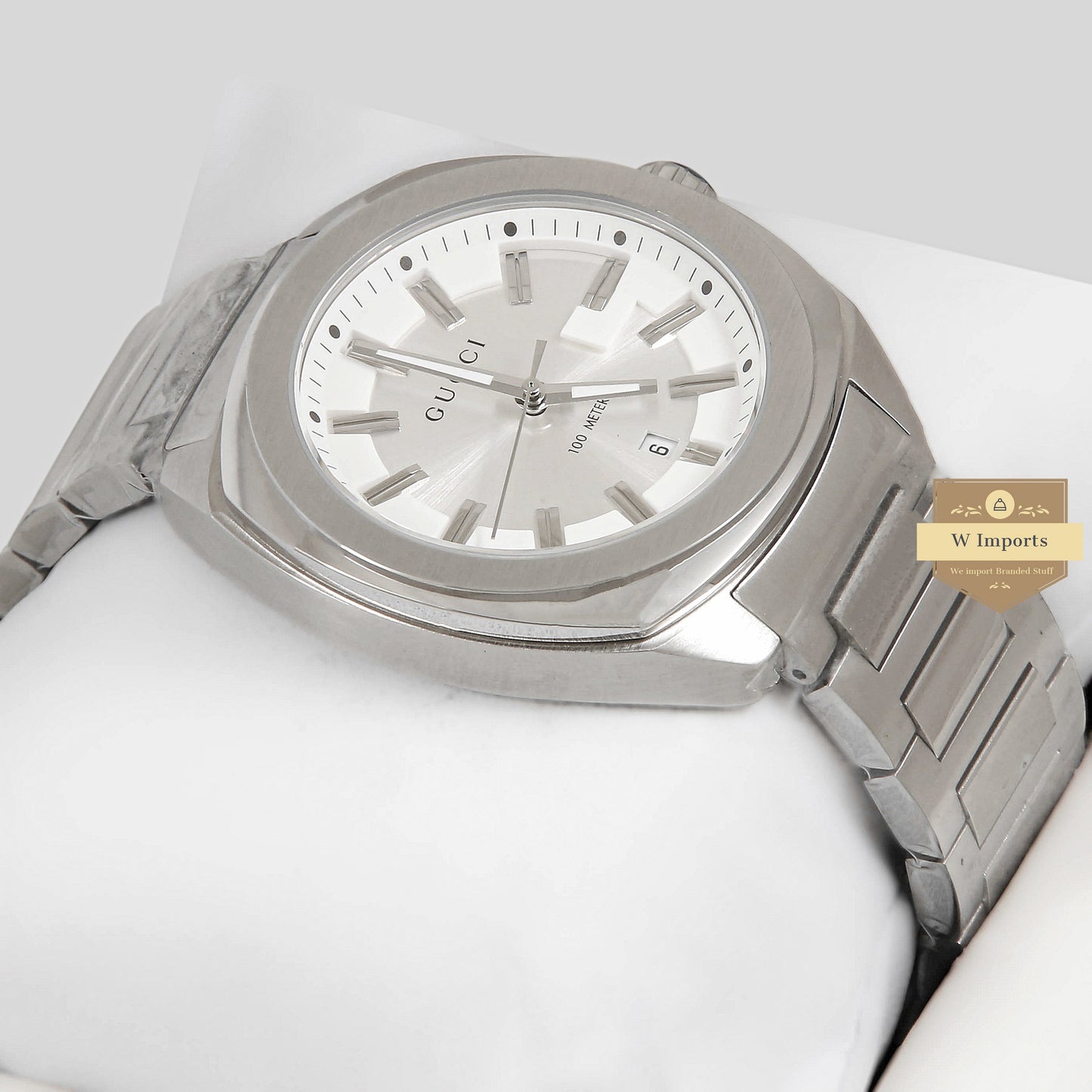 LATEST COLLECTION SILVER WITH WHITE DIAL CHAIN WATCH