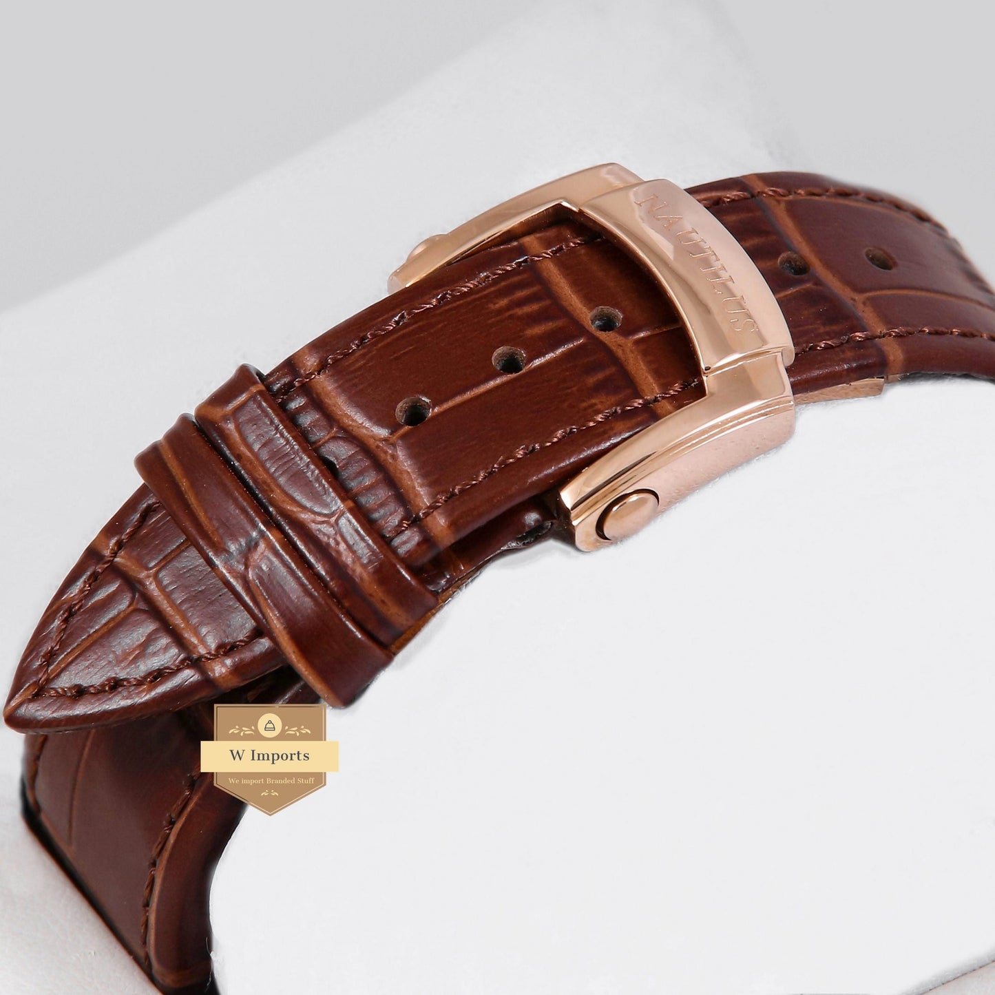 Latest Collection Rose Gold Case With Deep Brown Dial & Leather Strap Automatic Watch