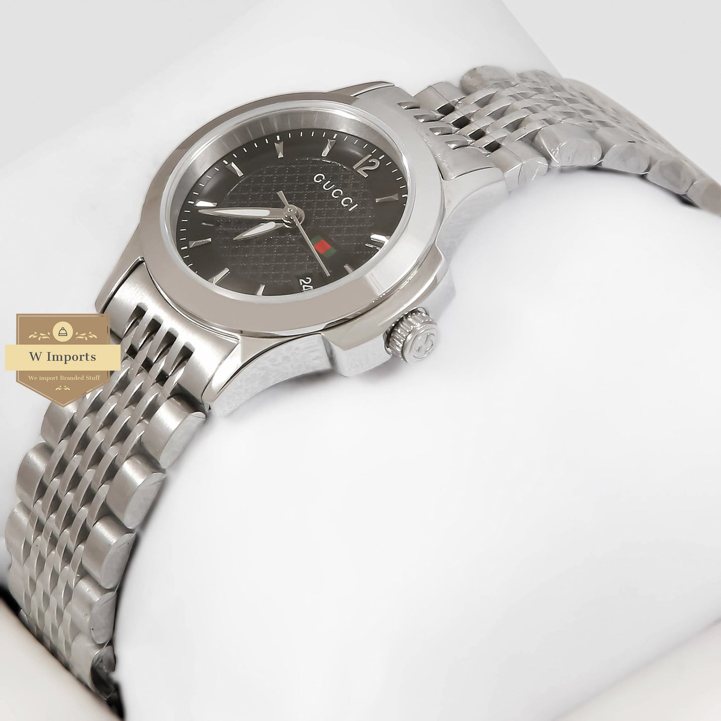 LATEST COLLECTION SILVER WITH BLACK DIAL LADIES WATCH