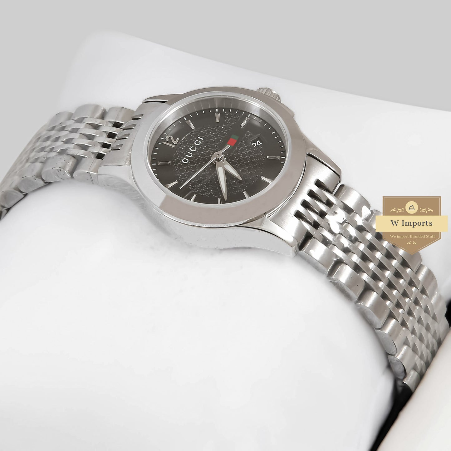 LATEST COLLECTION SILVER WITH BLACK DIAL LADIES WATCH