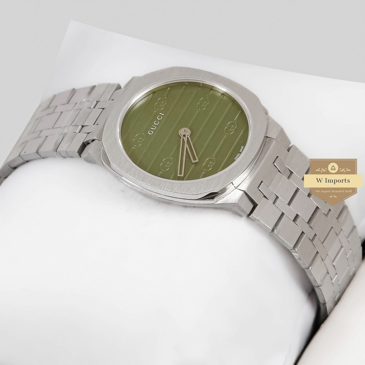 LATEST COLLECTION SILVER WITH GREEN DIAL LADIES WATCH