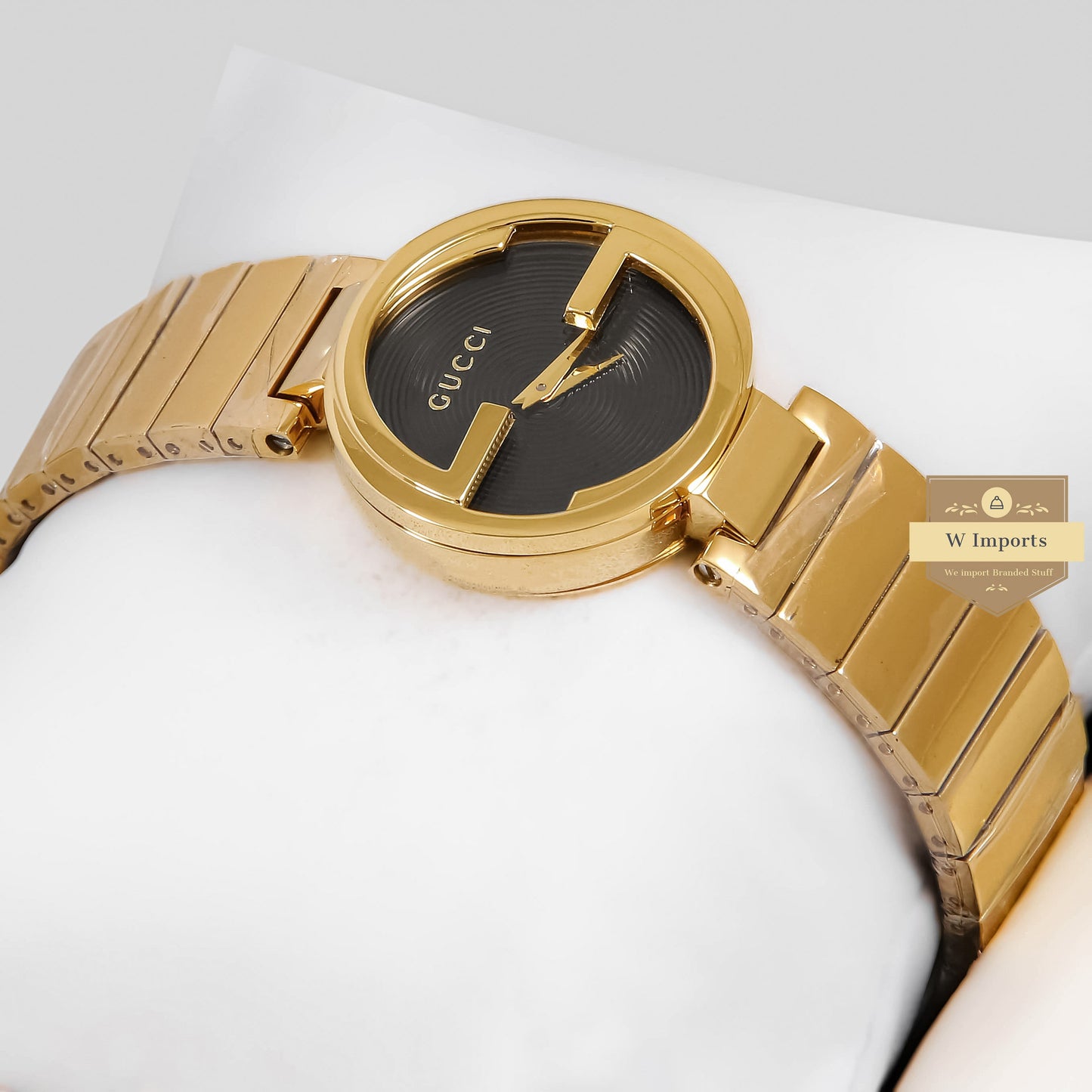 LATEST COLLECTION G YELLOW GOLD WITH BLACK DIAL LADIES WATCH