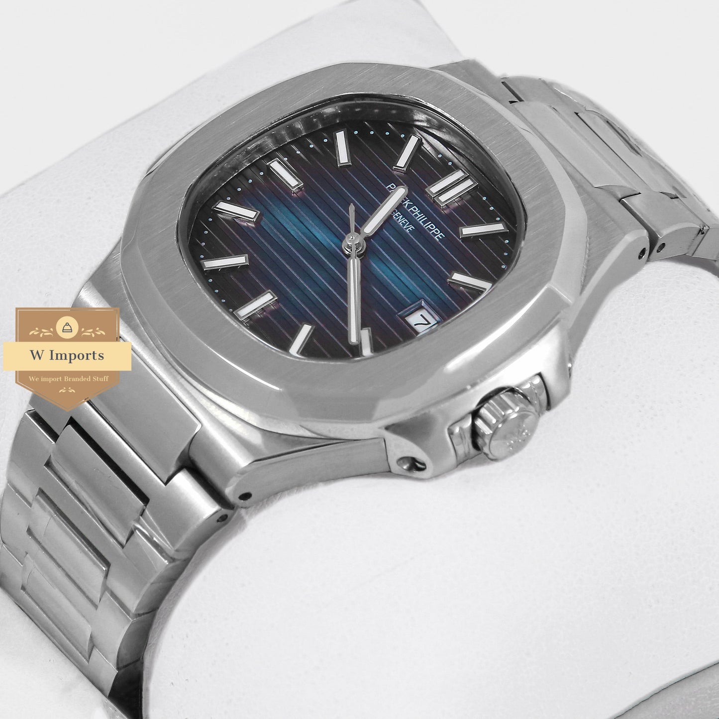 Latest Collection Silver With Blue Dial Automatic Watch