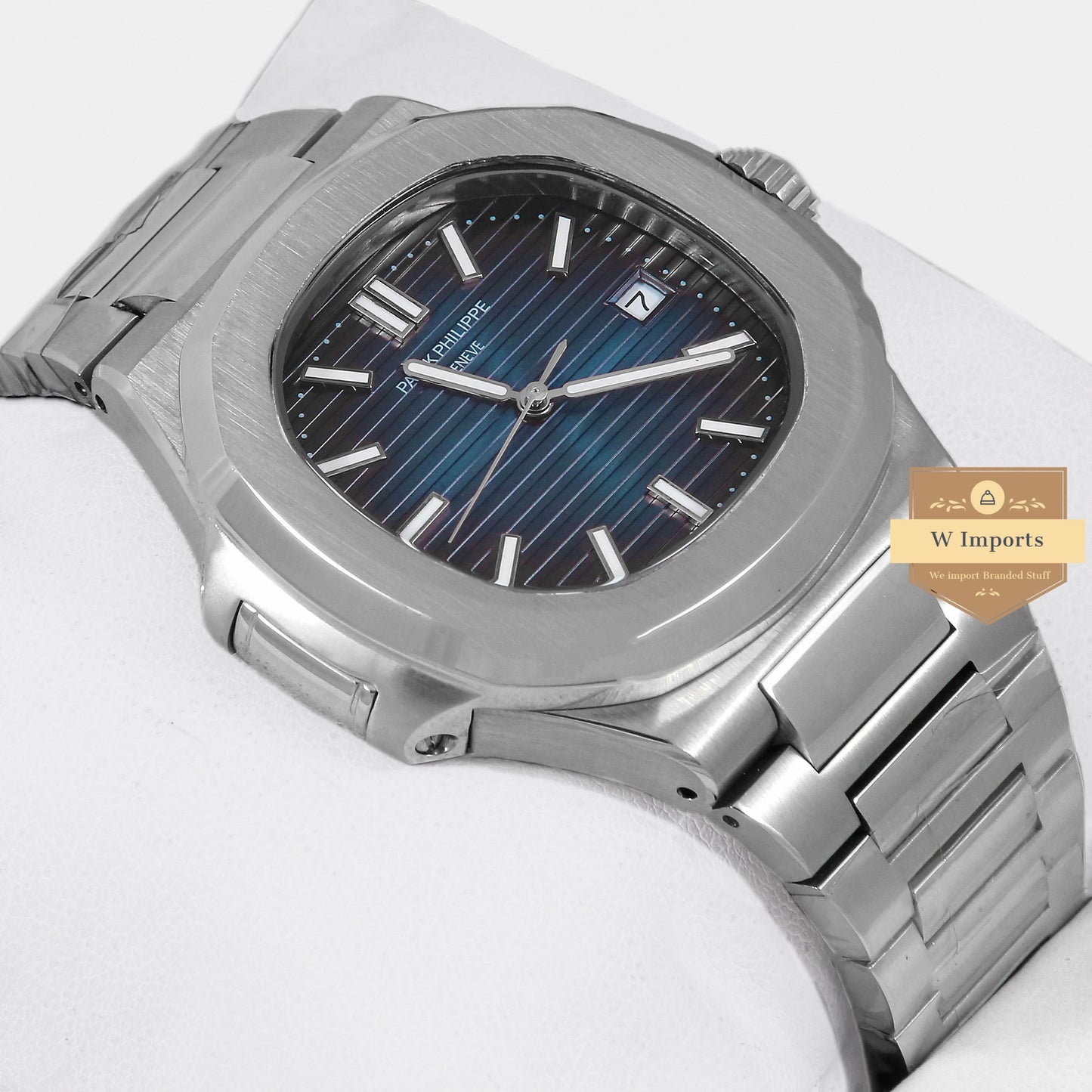 Latest Collection Silver With Blue Dial Automatic Watch