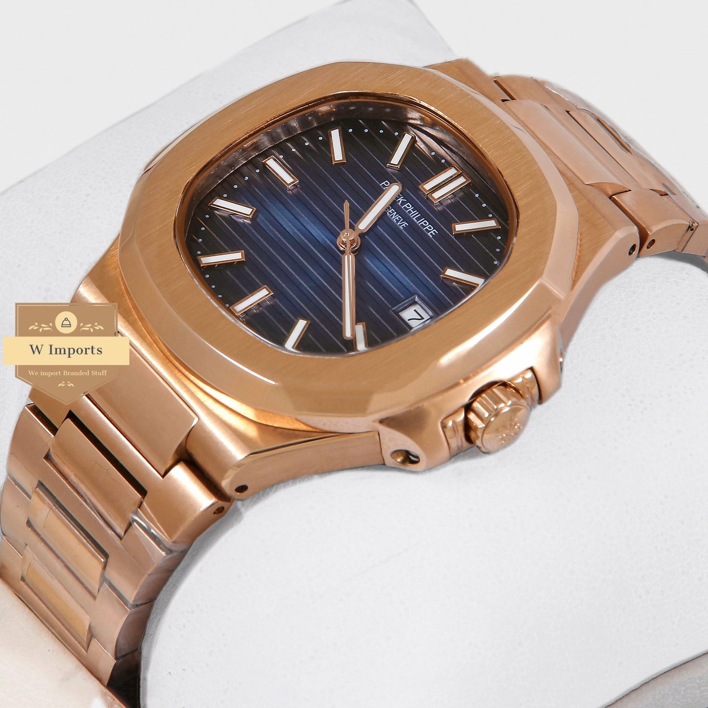 Latest Collection Rose Gold With Blue Dial Automatic Watch