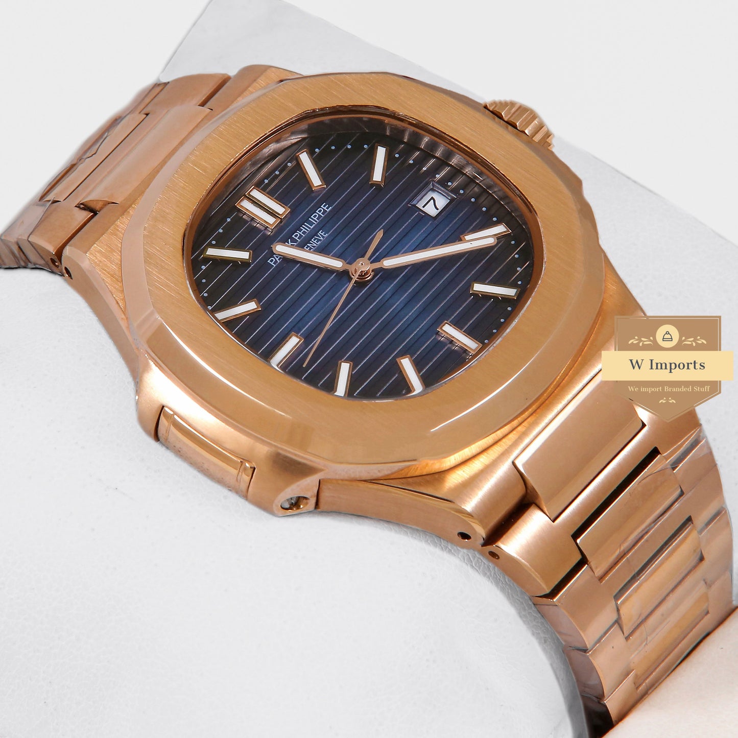 Latest Collection Rose Gold With Blue Dial Automatic Watch