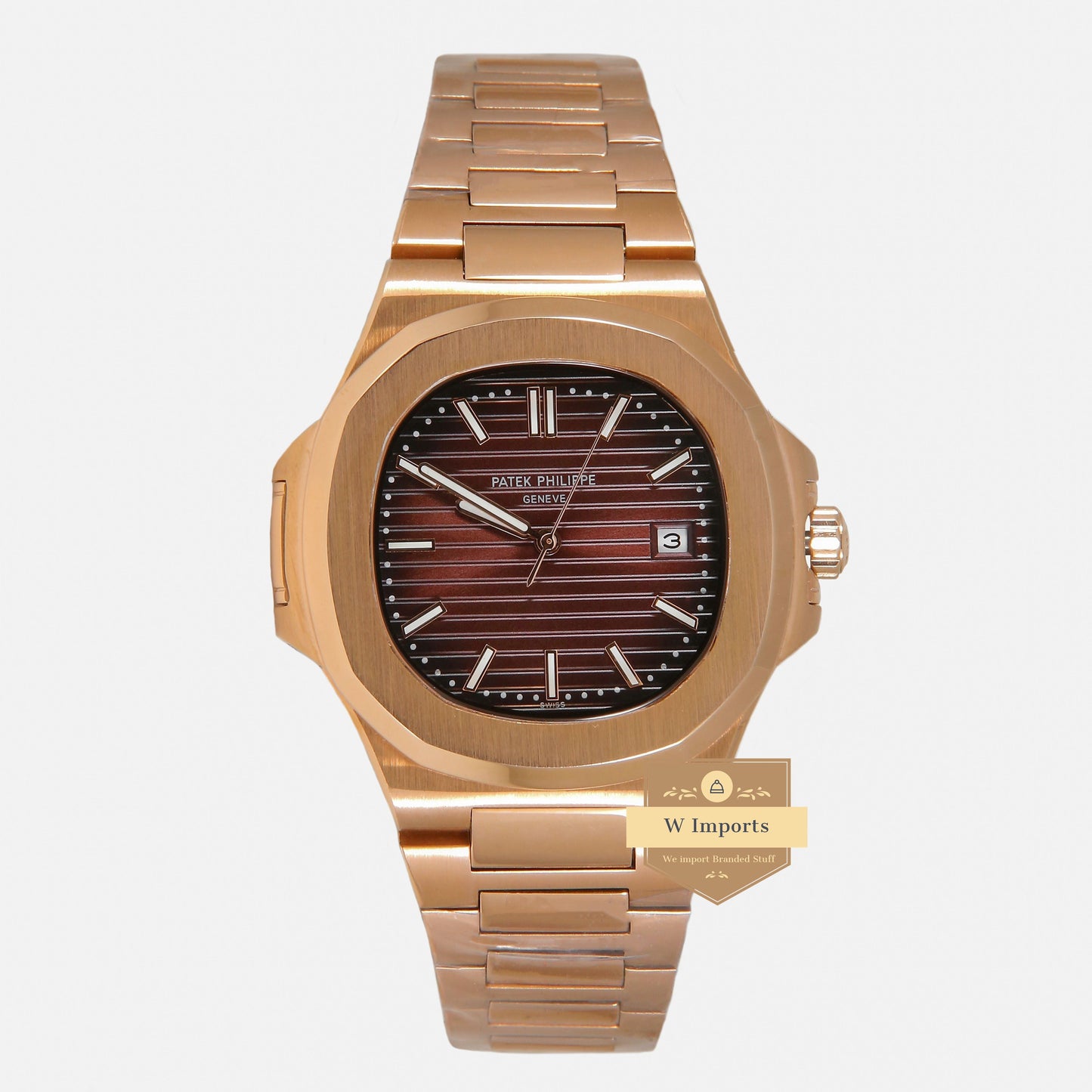 Latest Collection Rose Gold With Brown Dial Automatic Watch