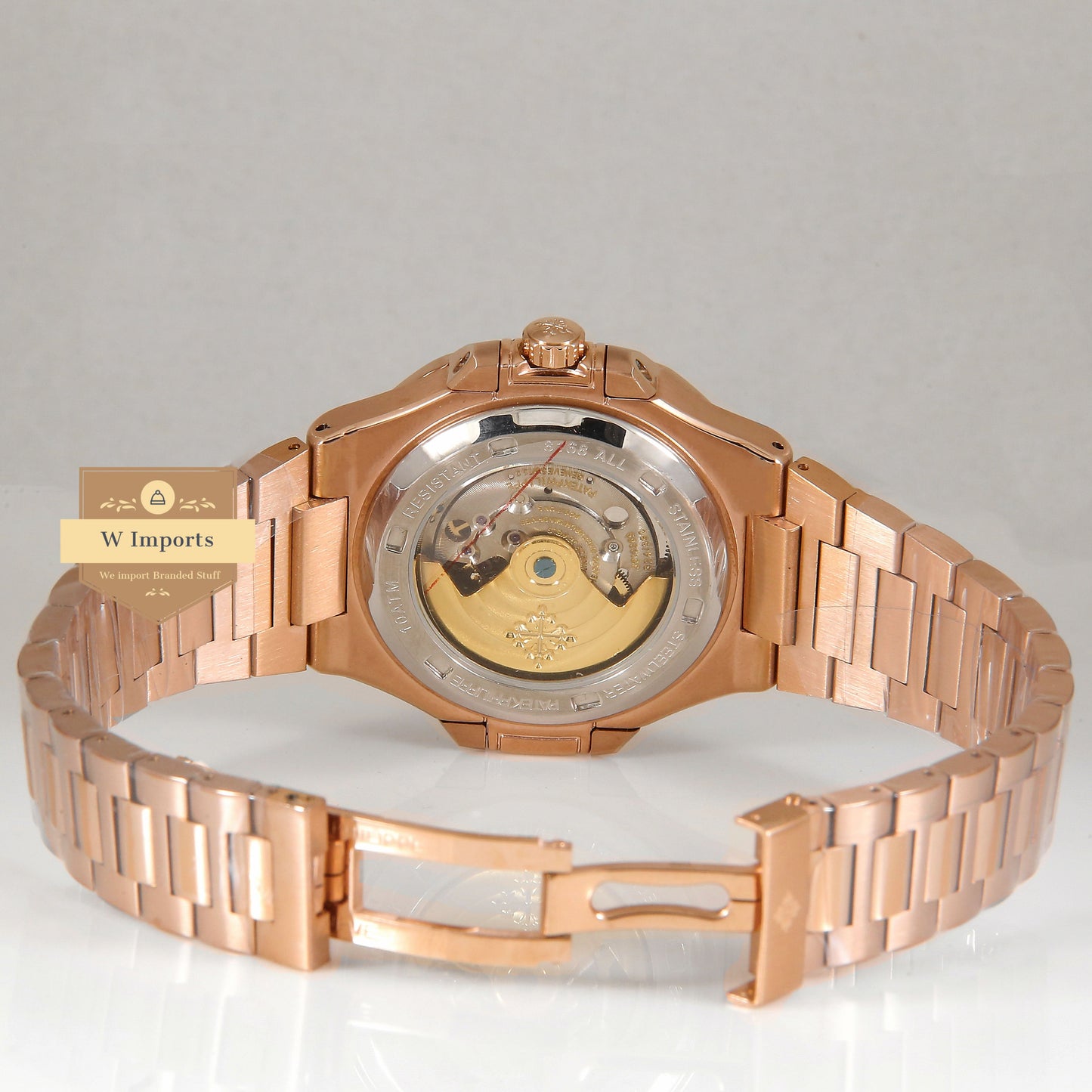 Latest Collection Rose Gold With Blue Dial Automatic Watch