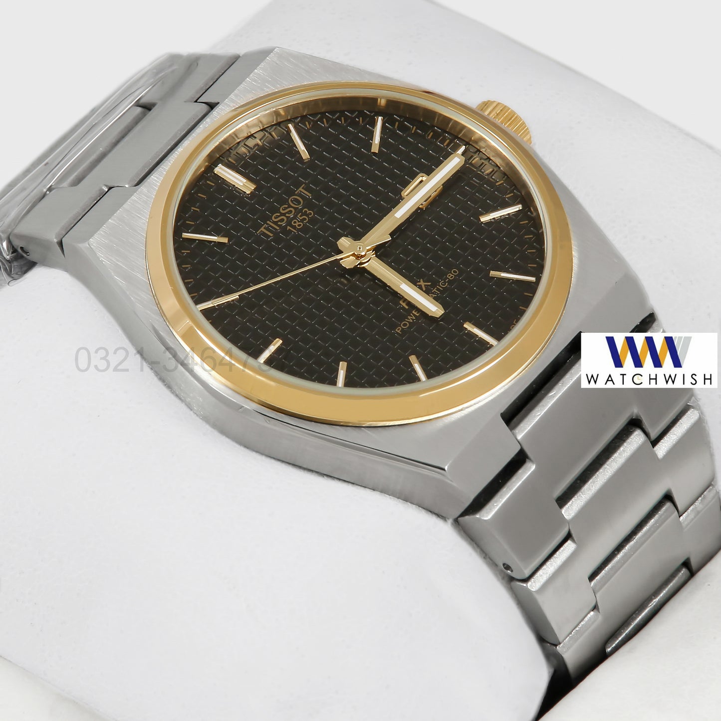 Latest Collection PRX Silver With Black Dial Stainless Steel Watch