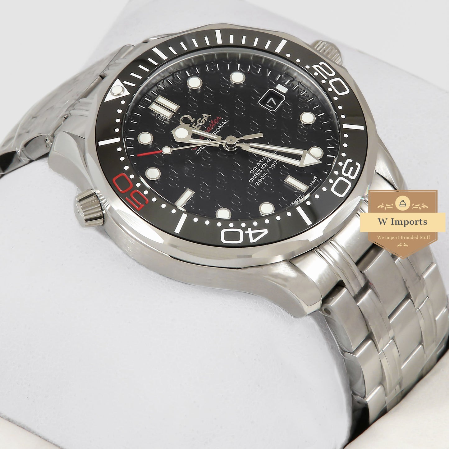 Latest Collection 007 Silver With Black Dial Automatic Watch