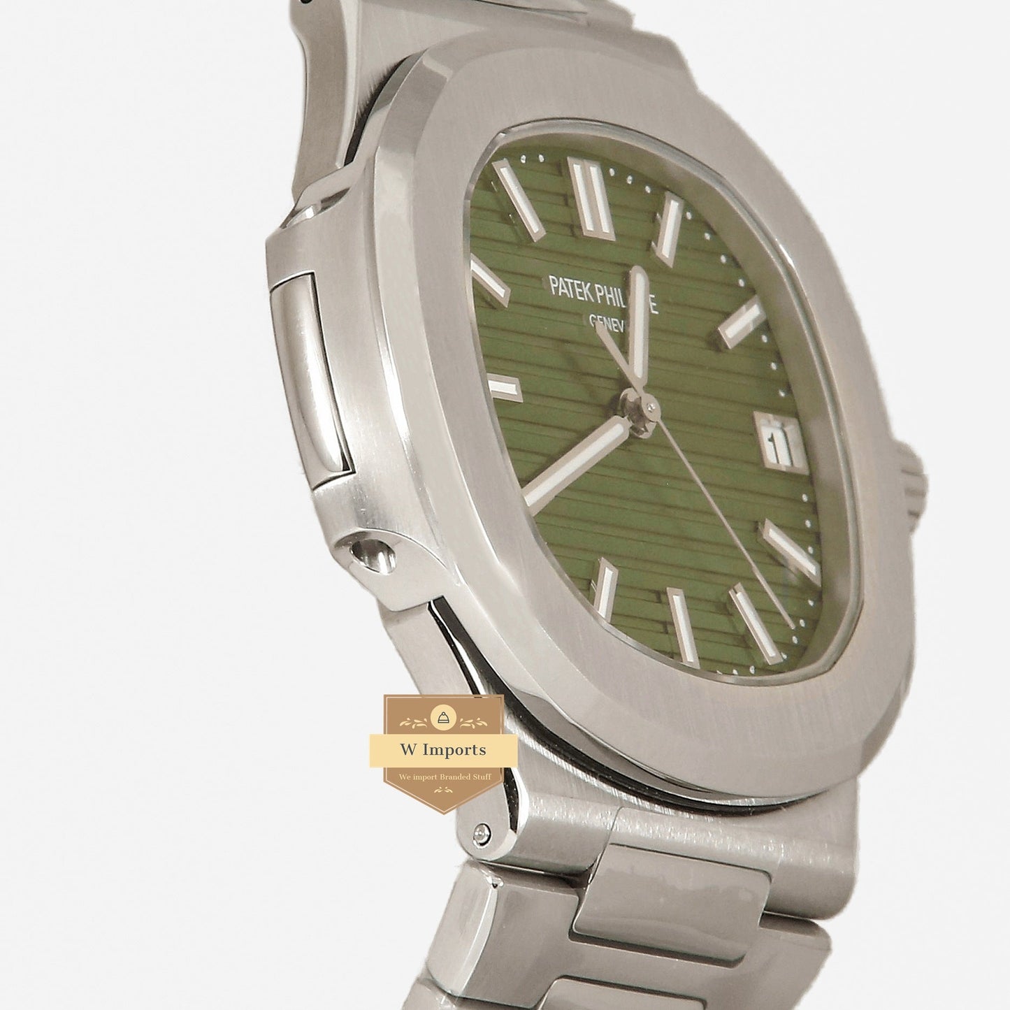 Latest Collection Silver With Green Dial Automatic Chain Watch